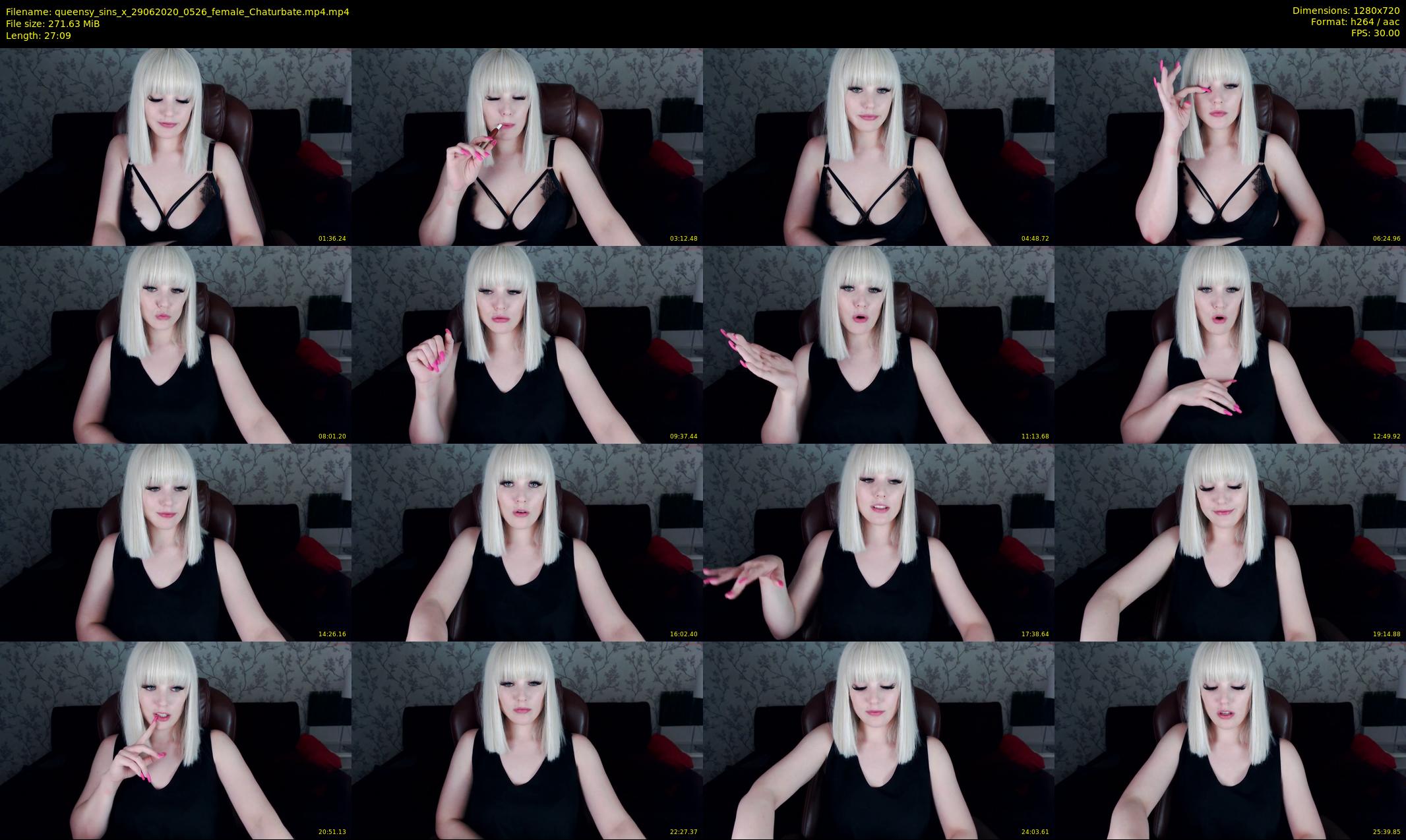 queensy_sins_x — 28 minute Chaturbate female cam show recording, 720p, Jun 29, 2020
