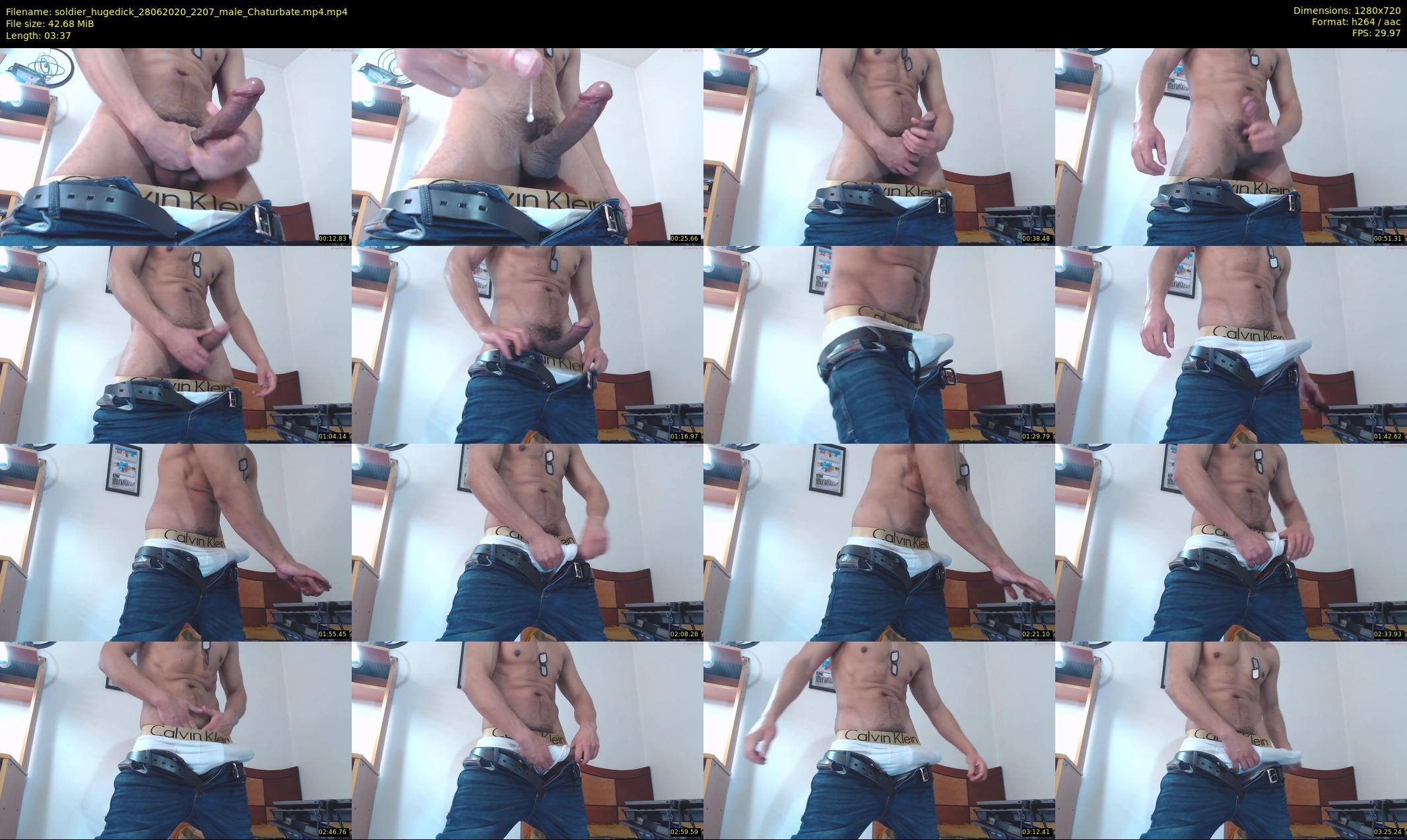soldier_hugedick — 4 minute Chaturbate male cam show recording, 720p, Jun 28, 2020