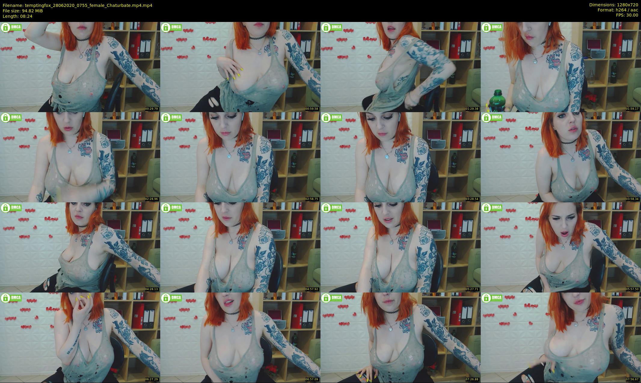 temptingfox — 9 minute Chaturbate female cam show recording, 720p, Jun 28, 2020