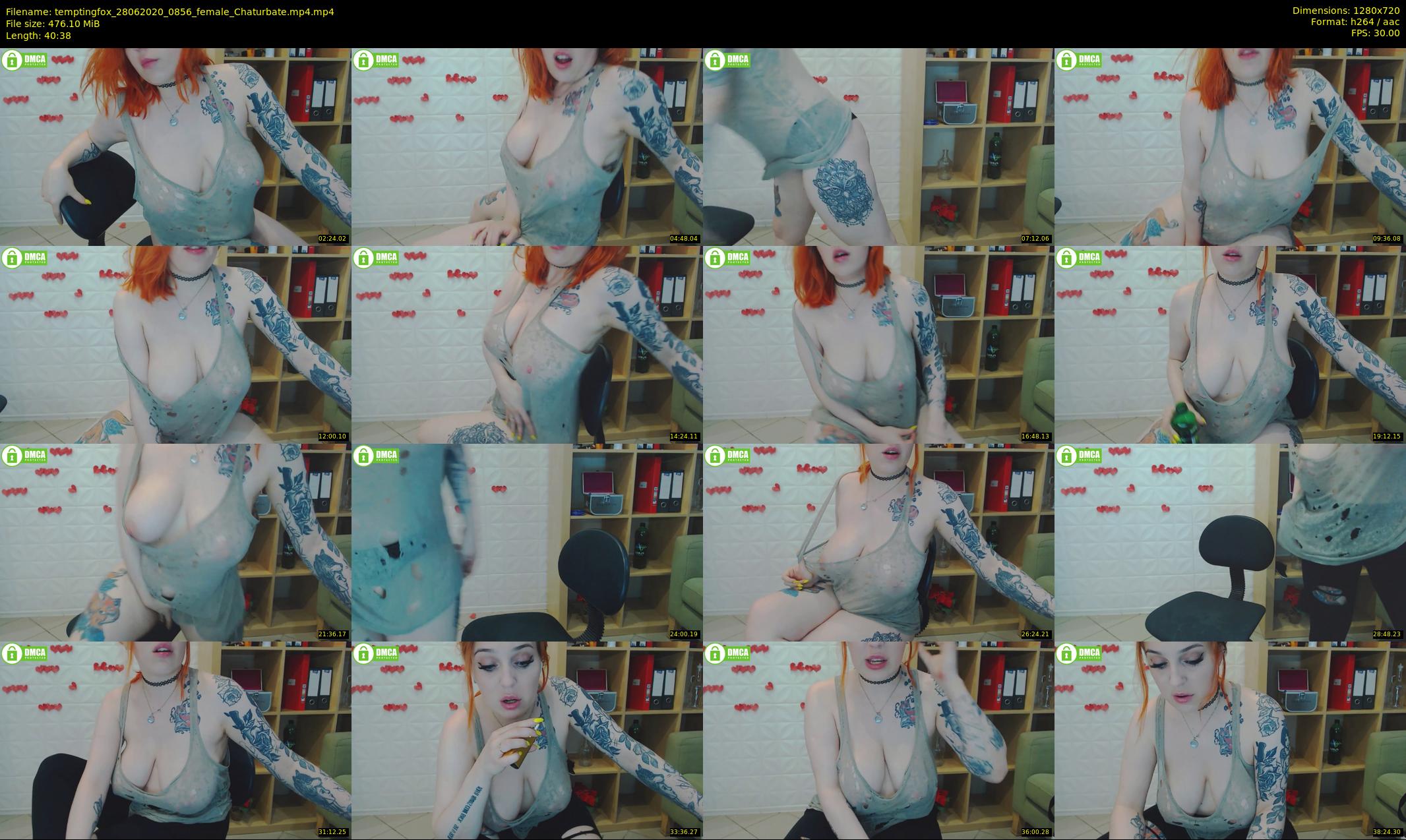 temptingfox — 41 minute Chaturbate female cam show recording, 720p, Jun 28, 2020