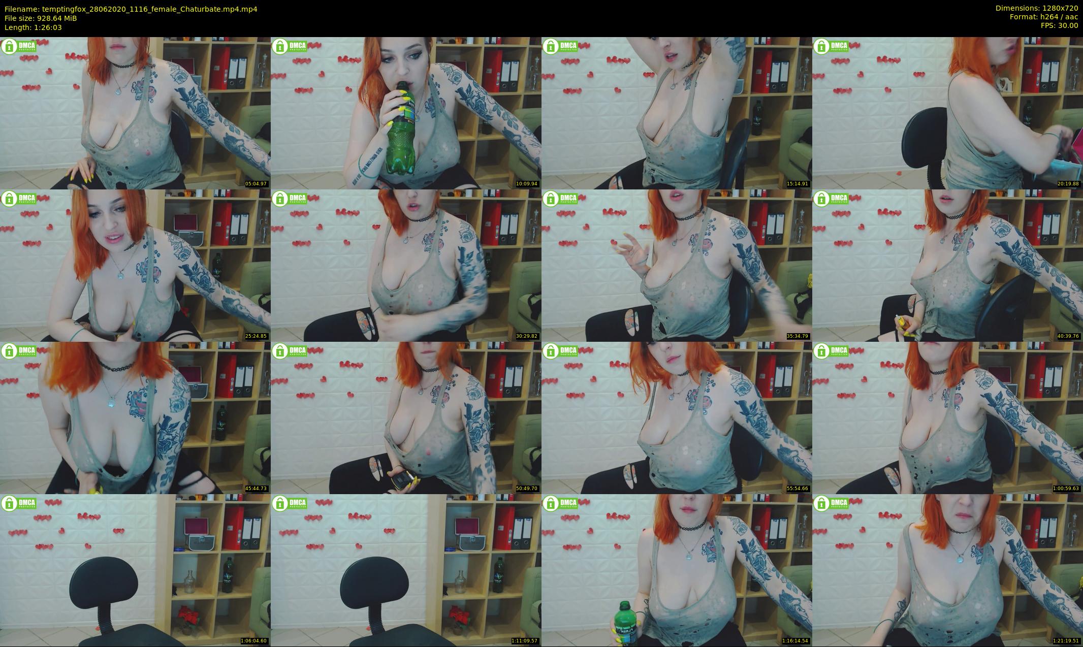 temptingfox — 87 minute Chaturbate female cam show recording, 720p, Jun 28, 2020