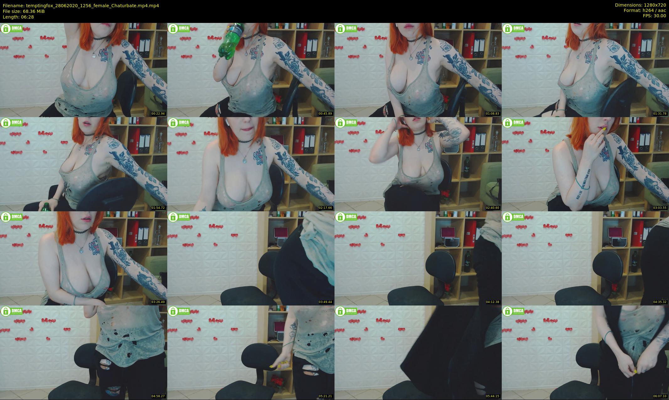 temptingfox — 7 minute Chaturbate female cam show recording, 720p, Jun 28, 2020