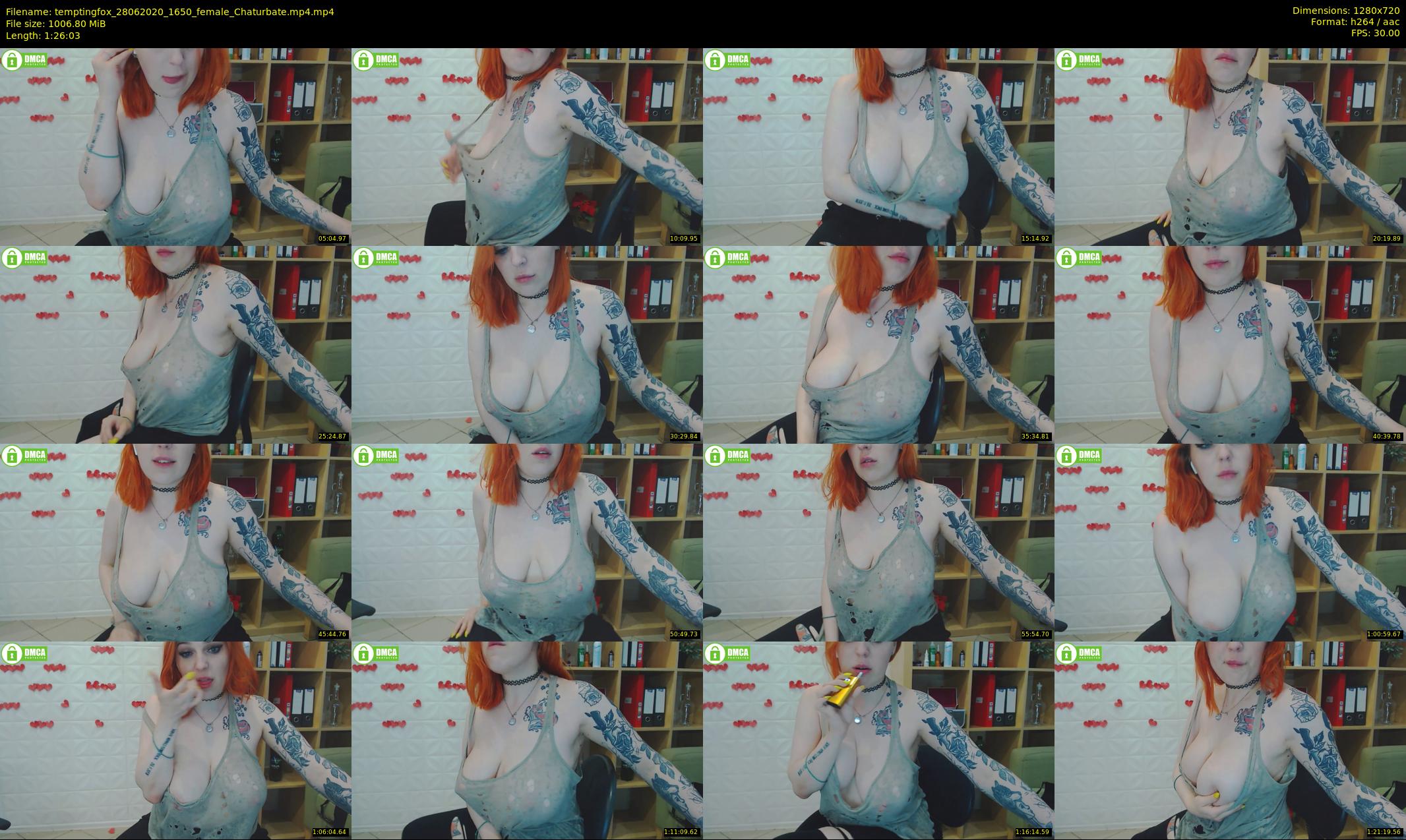temptingfox — 87 minute Chaturbate female cam show recording, 720p, Jun 28, 2020