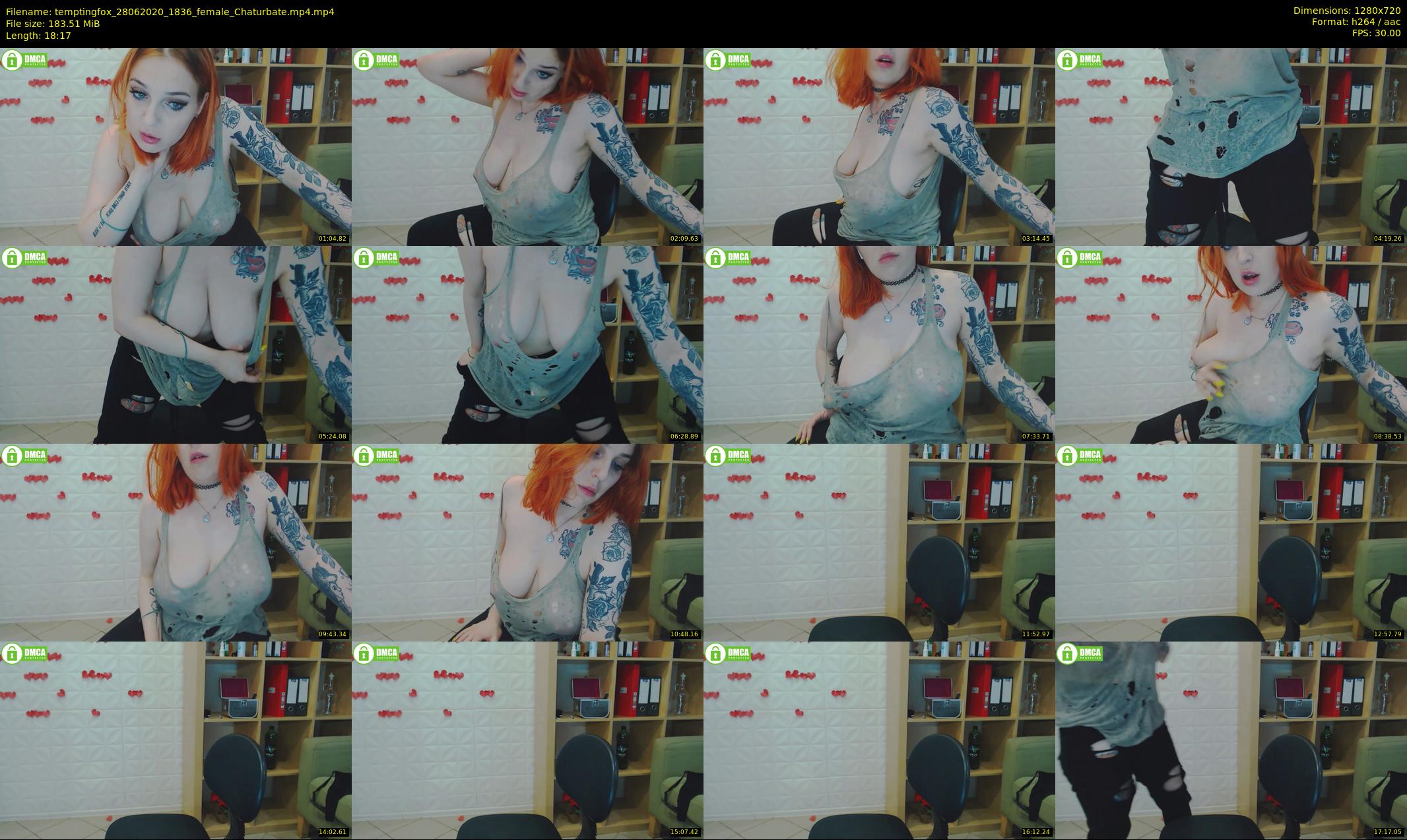 temptingfox — 19 minute Chaturbate female cam show recording, 720p, Jun 28, 2020