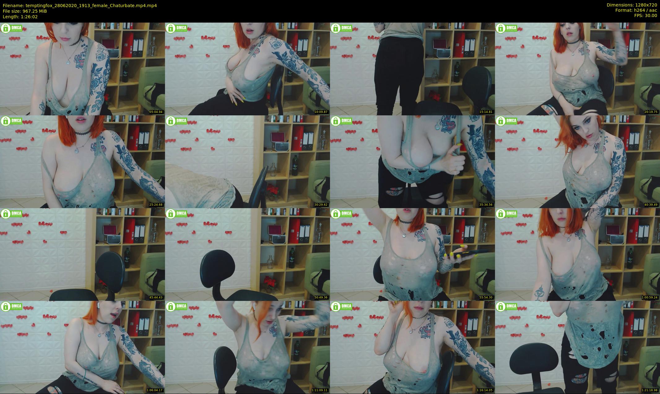 temptingfox — 87 minute Chaturbate female cam show recording, 720p, Jun 28, 2020