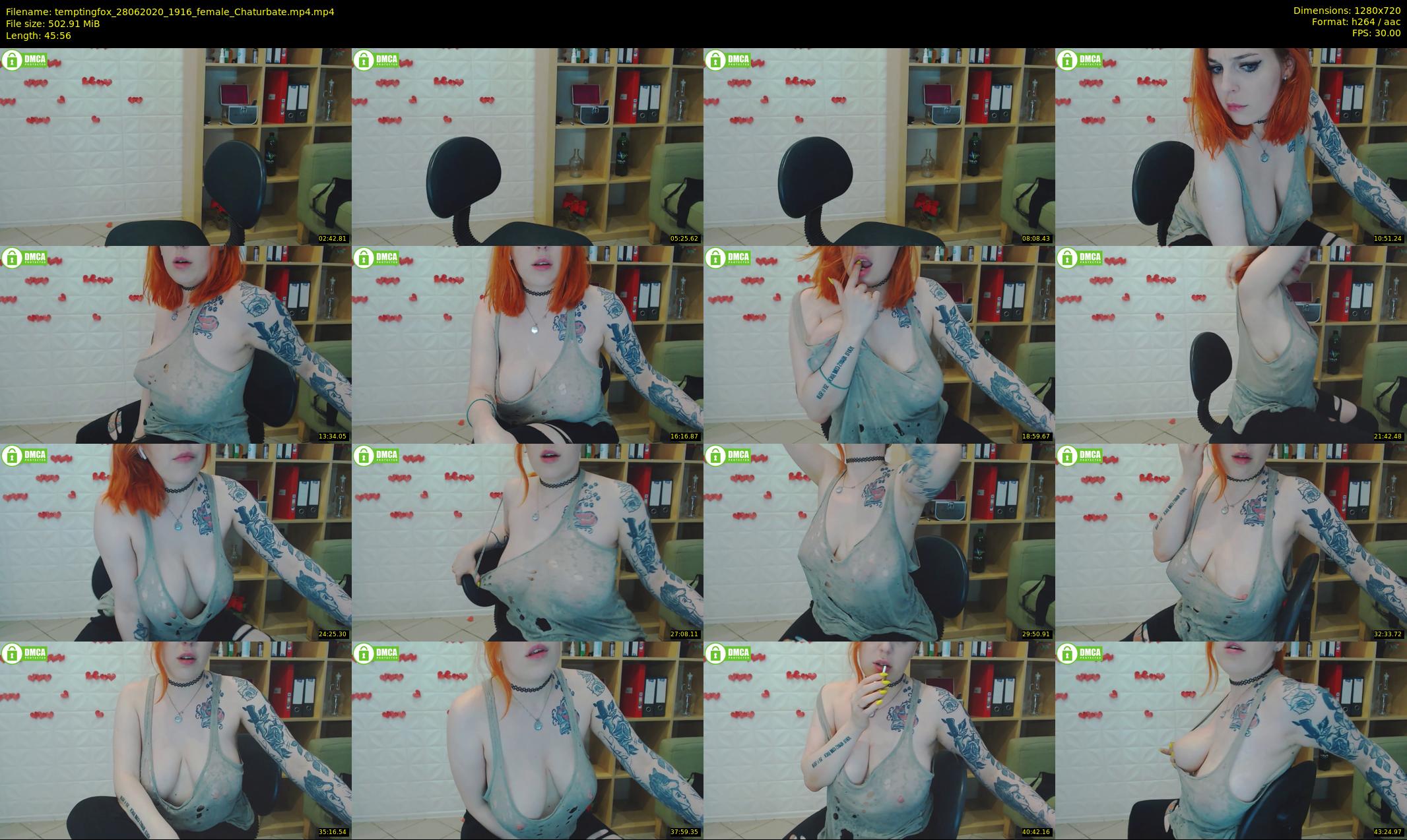 temptingfox — 46 minute Chaturbate female cam show recording, 720p, Jun 28, 2020