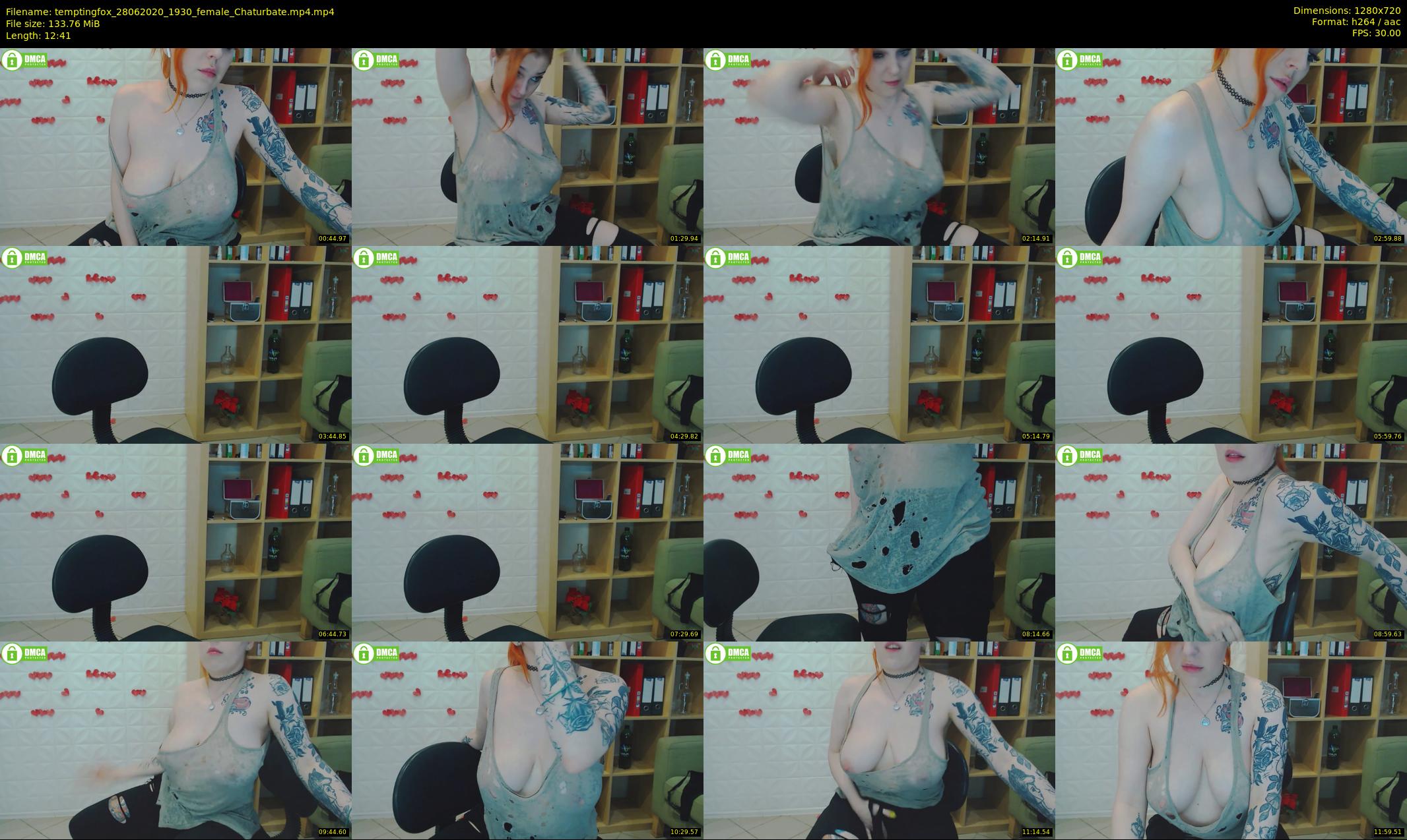 temptingfox — 13 minute Chaturbate female cam show recording, 720p, Jun 28, 2020