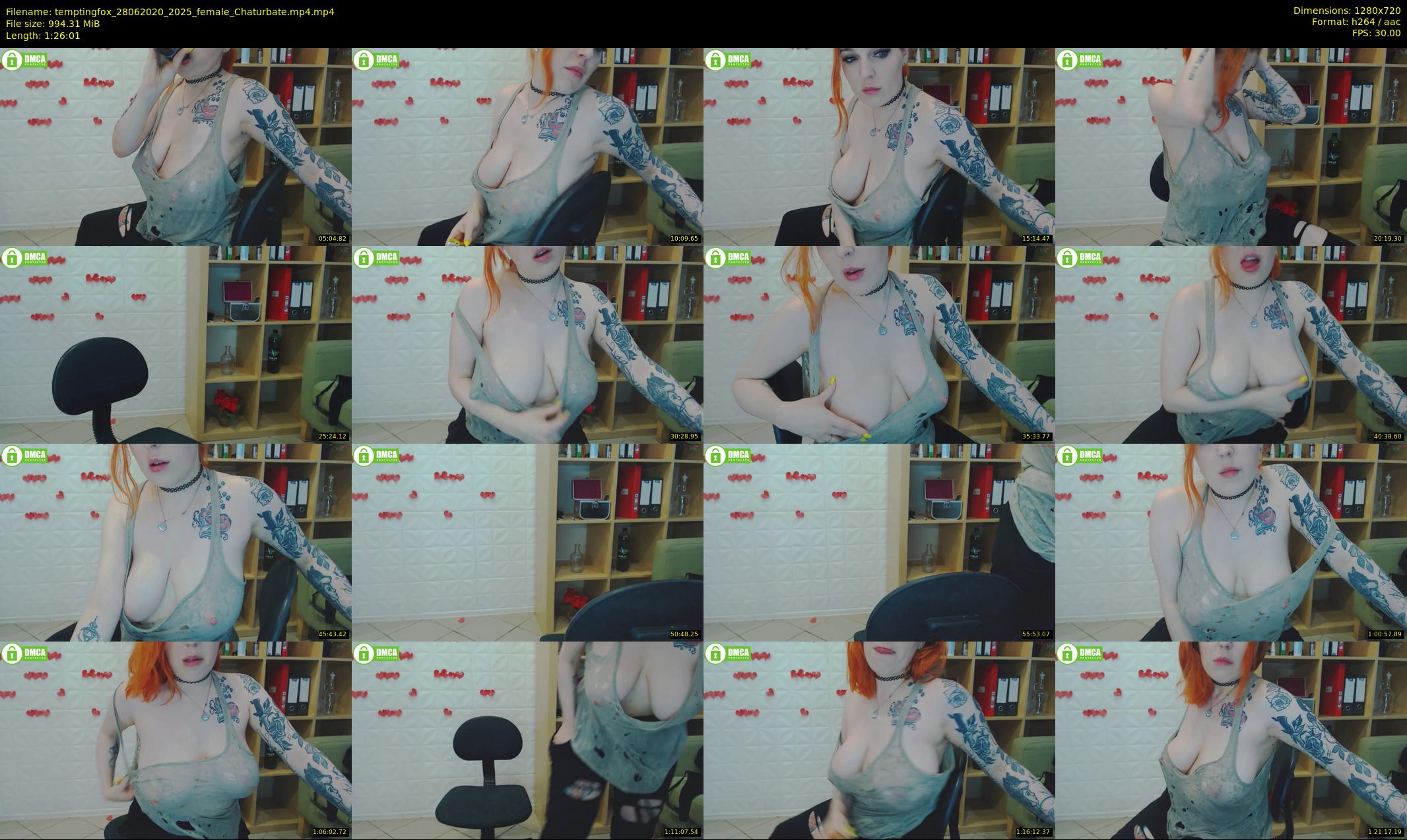 temptingfox — 87 minute Chaturbate female cam show recording, 720p, Jun 28, 2020