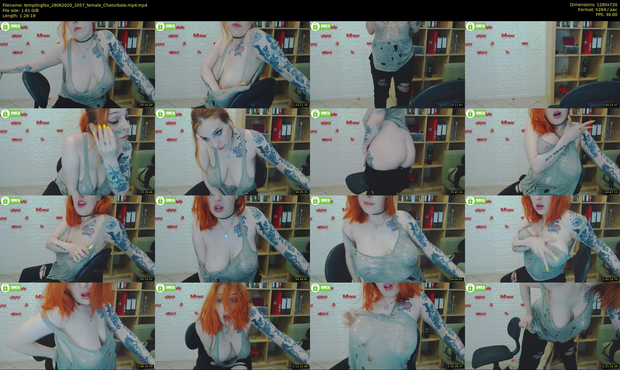 temptingfox — 87 minute Chaturbate female cam show recording, 720p, Jun 28, 2020