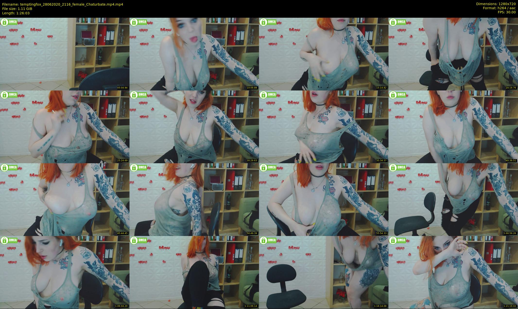 temptingfox — 87 minute Chaturbate female cam show recording, 720p, Jun 28, 2020