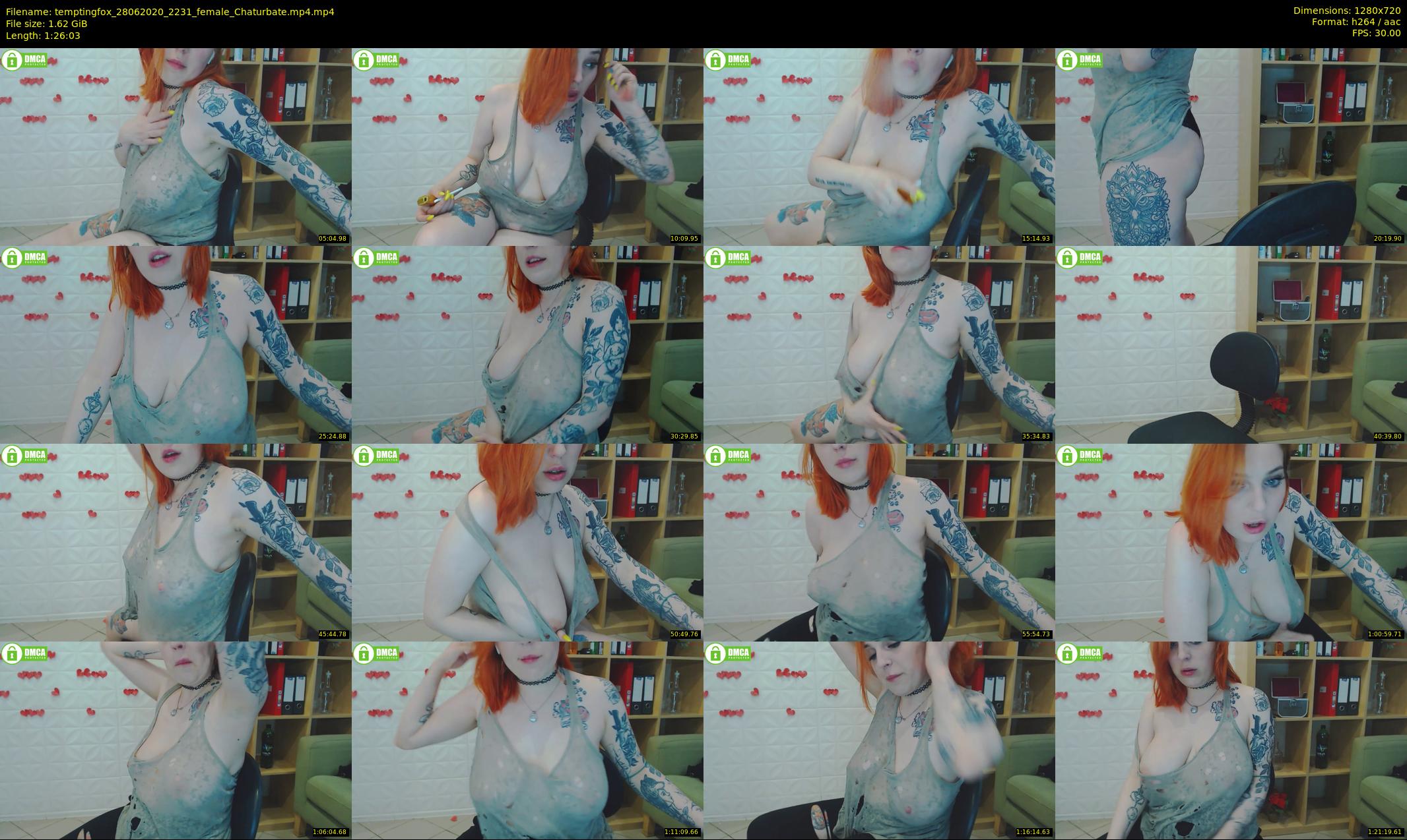 temptingfox — 87 minute Chaturbate female cam show recording, 720p, Jun 28, 2020