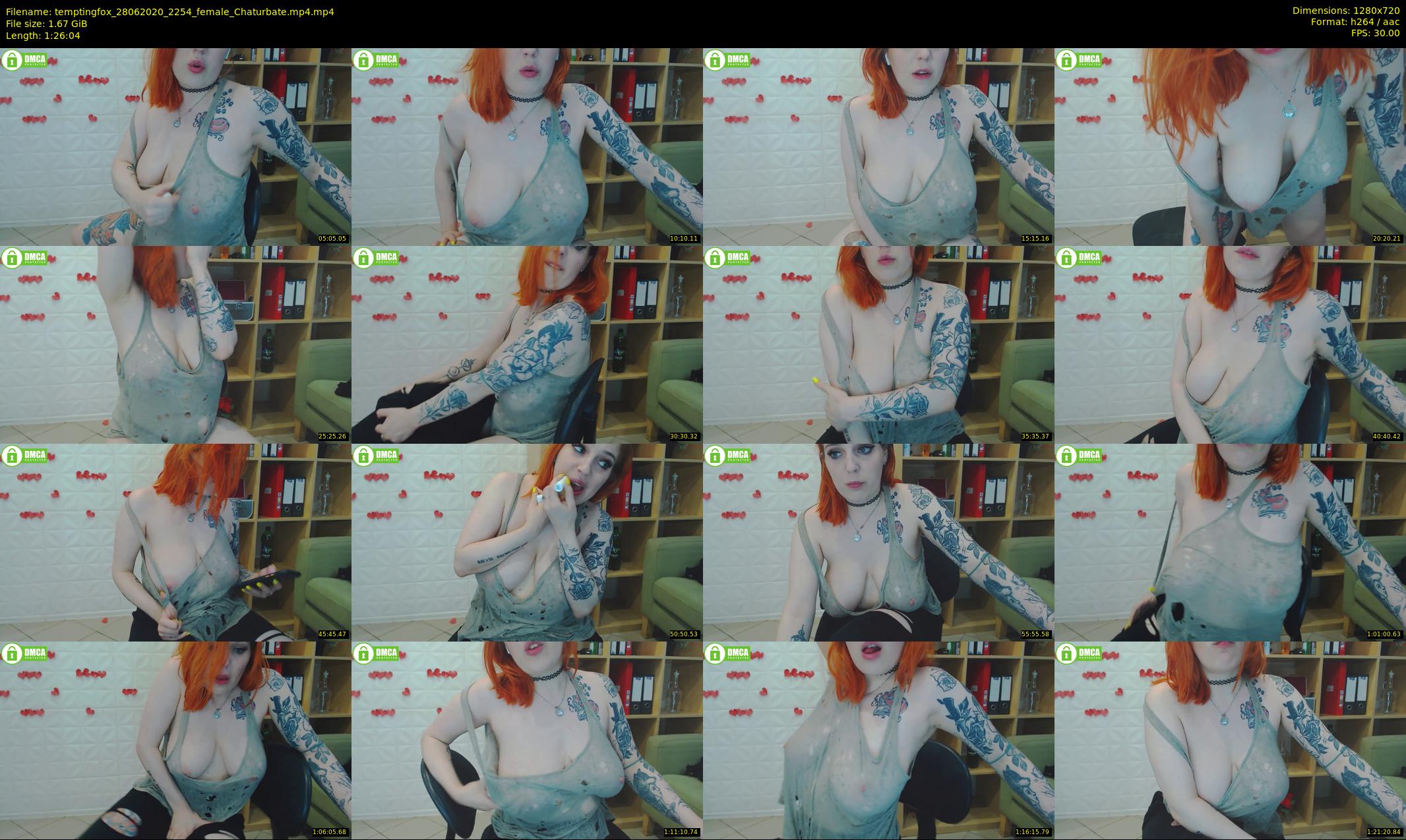 temptingfox — 87 minute Chaturbate female cam show recording, 720p, Jun 28, 2020