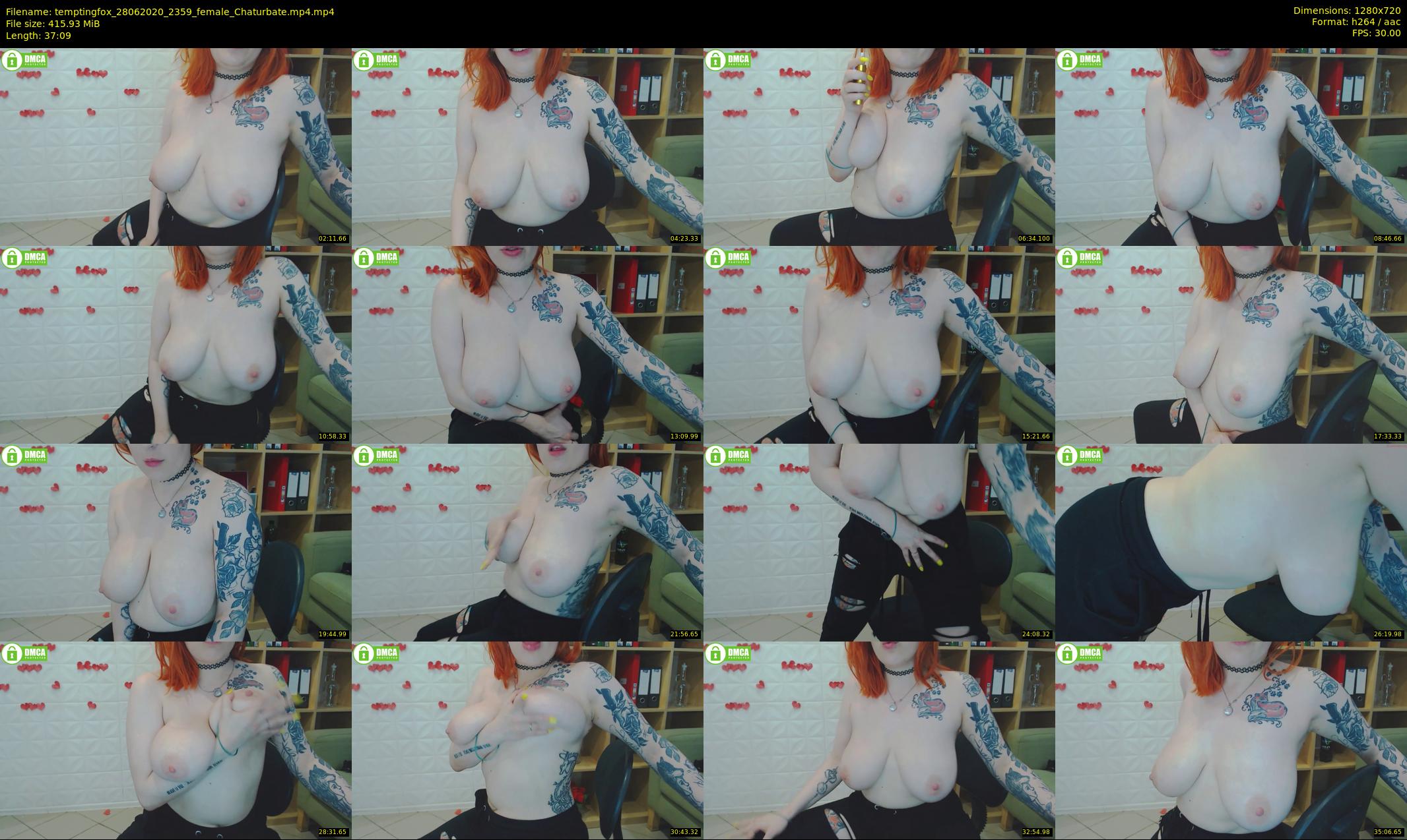 temptingfox — 38 minute Chaturbate female cam show recording, 720p, Jun 28, 2020