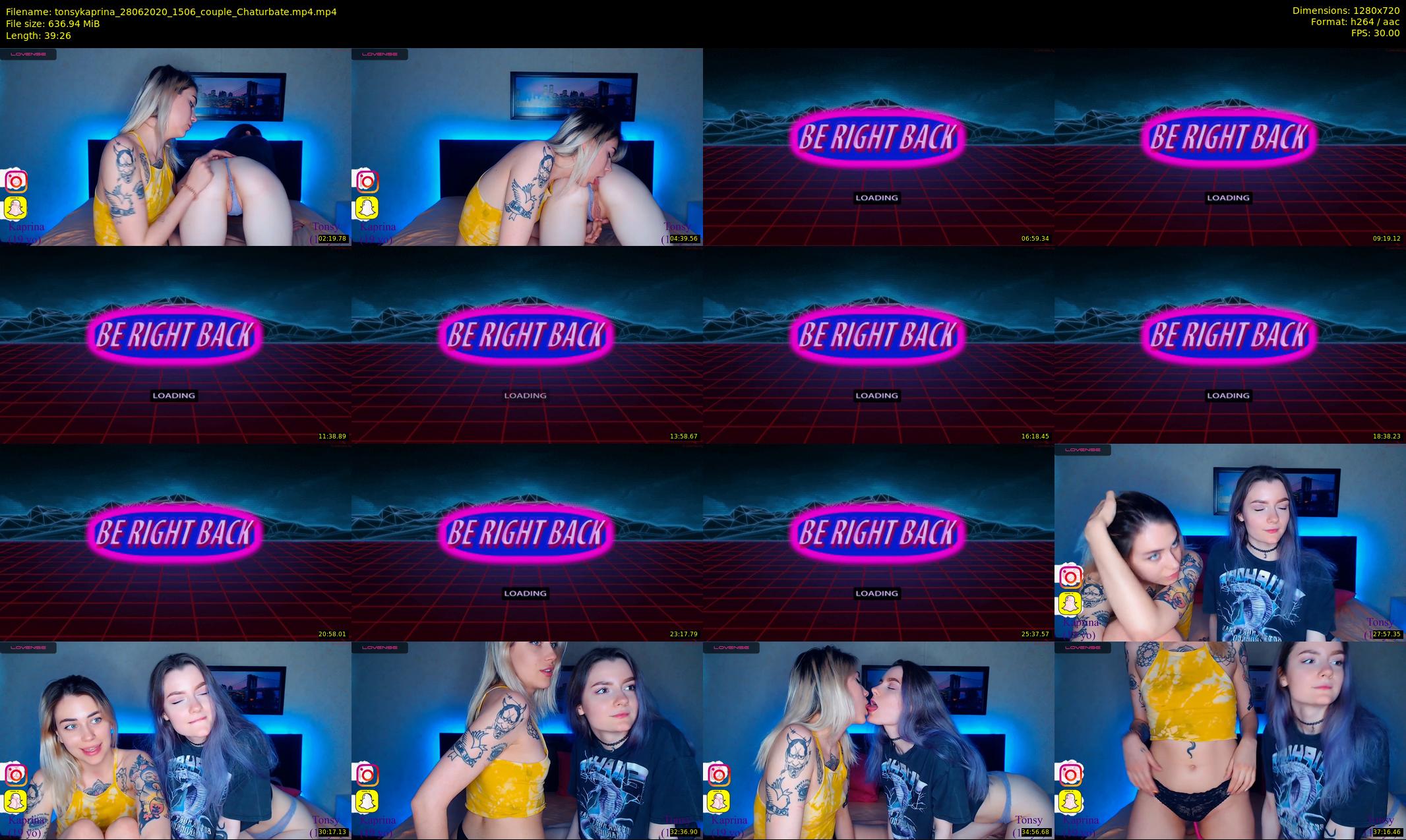tonsykaprina — 40 minute Chaturbate couple cam show recording, 720p, Jun 28, 2020