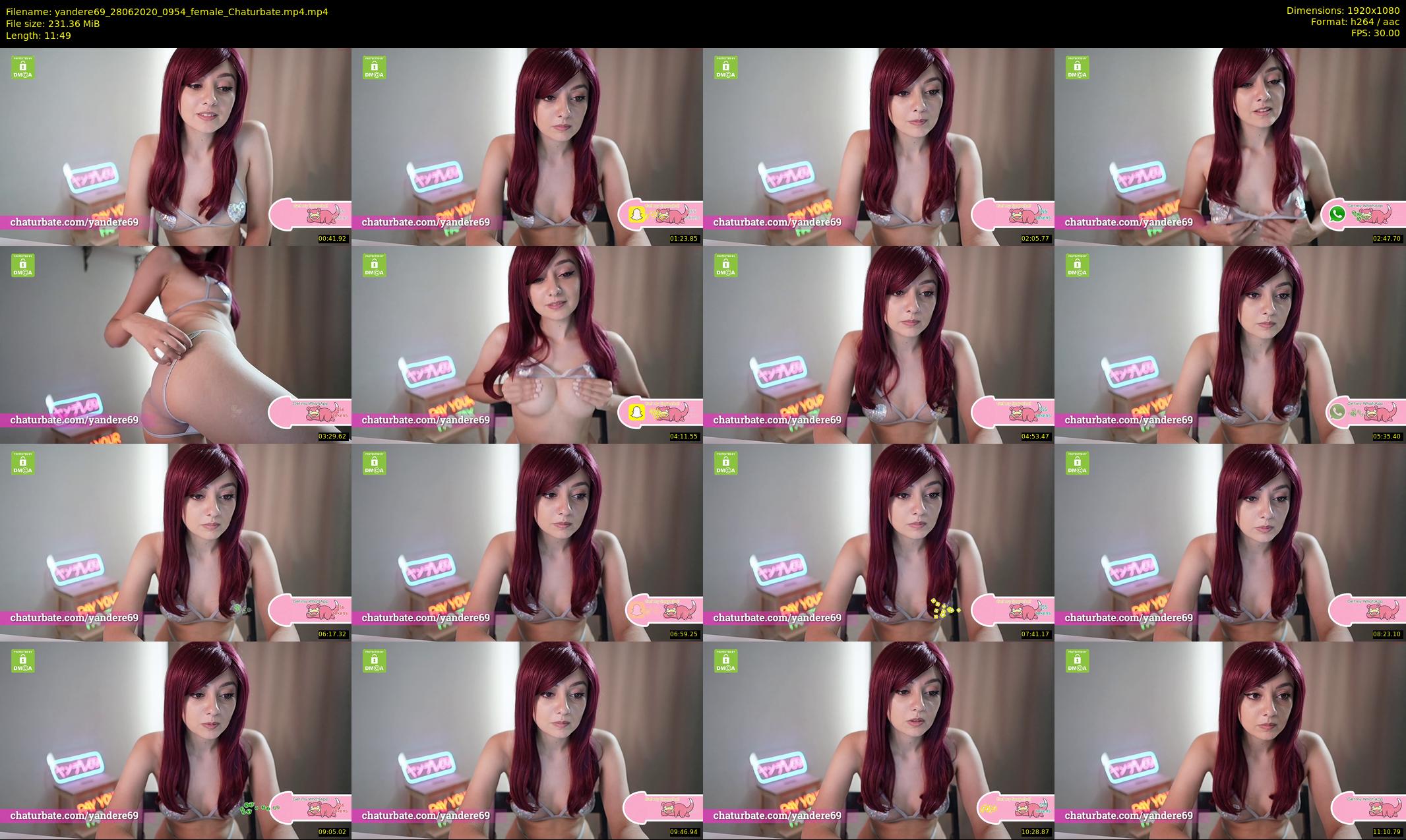 yandere69 — 12 minute Chaturbate female cam show recording, 1080p, Jun 28, 2020