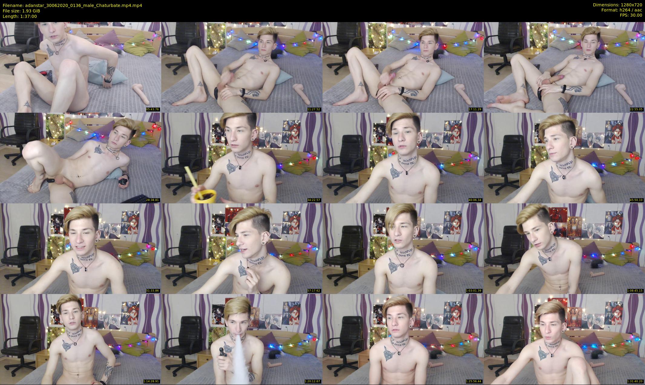 adanstar — 97 minute Chaturbate male cam show recording, 720p, Jun 30, 2020