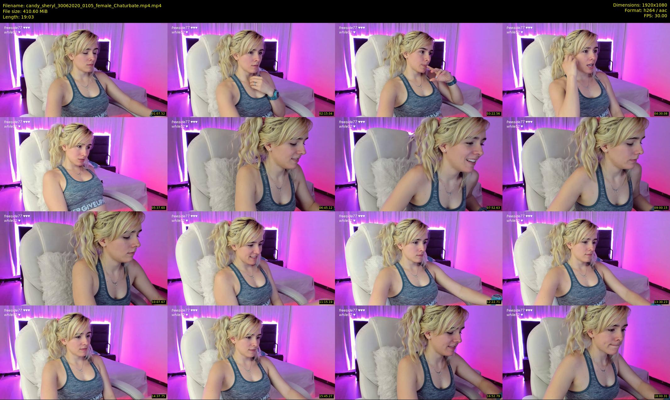 candy_sheryl — 20 minute Chaturbate female cam show recording, 1080p, Jun 30, 2020