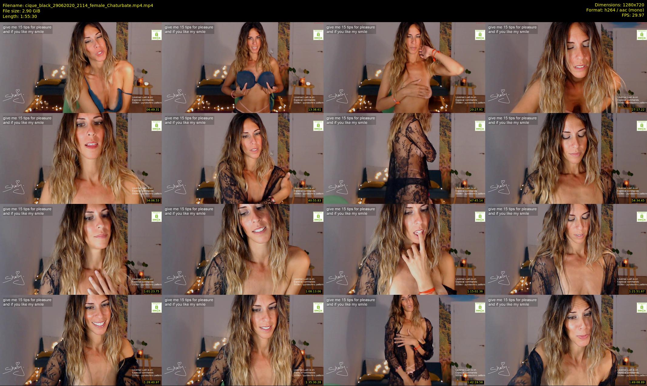 cique_black — 116 minute Chaturbate female cam show recording, 720p, Jun 29, 2020