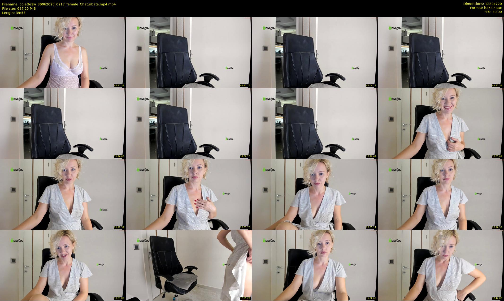 colette1w — 40 minute Chaturbate female cam show recording, 720p, Jun 30, 2020