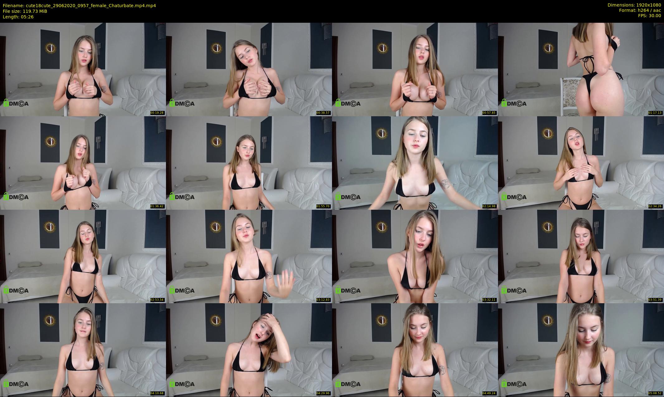 cute18cute — 6 minute Chaturbate female cam show recording, 1080p, Jun 29, 2020