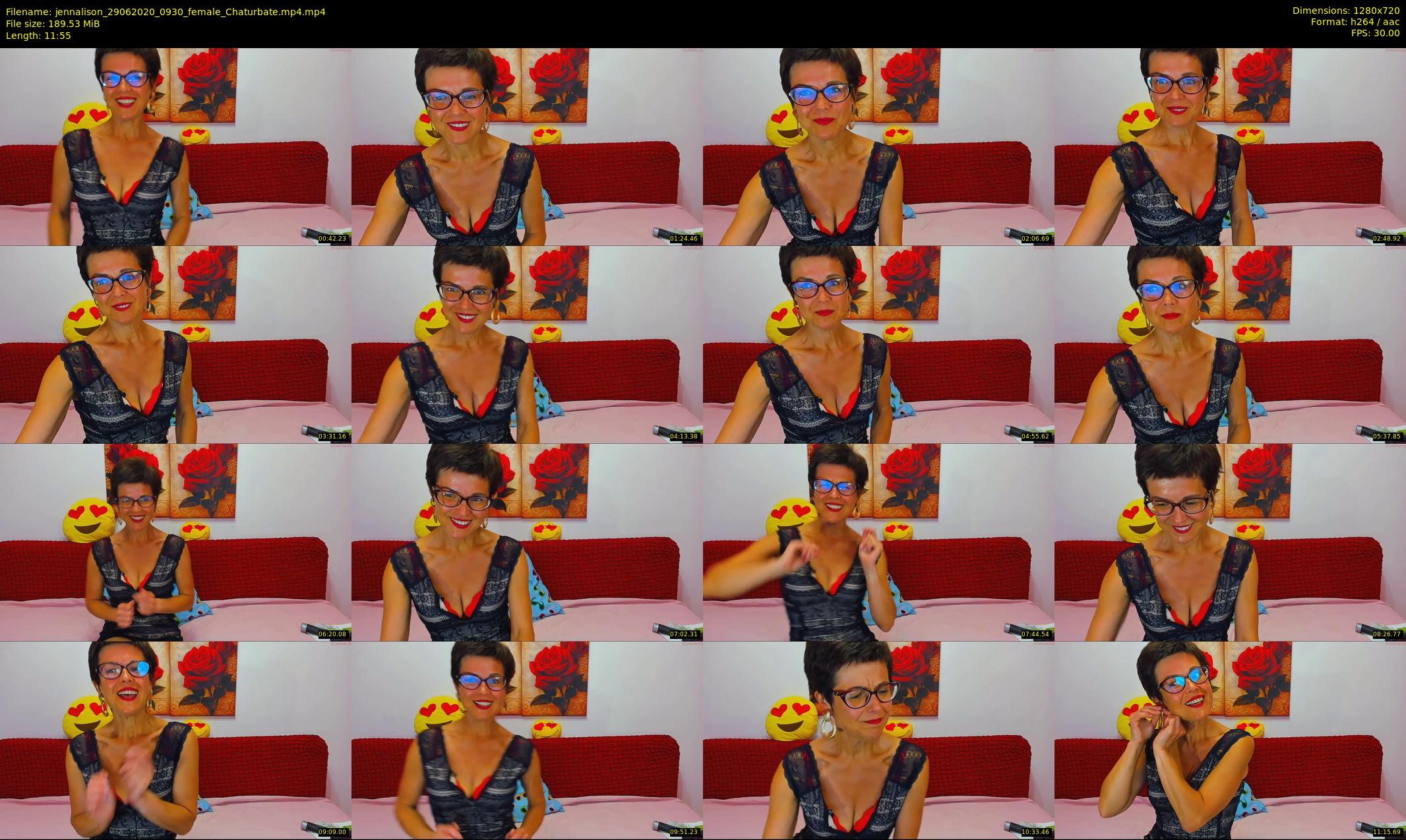 jennalison — 12 minute Chaturbate female cam show recording, 720p, Jun 29, 2020