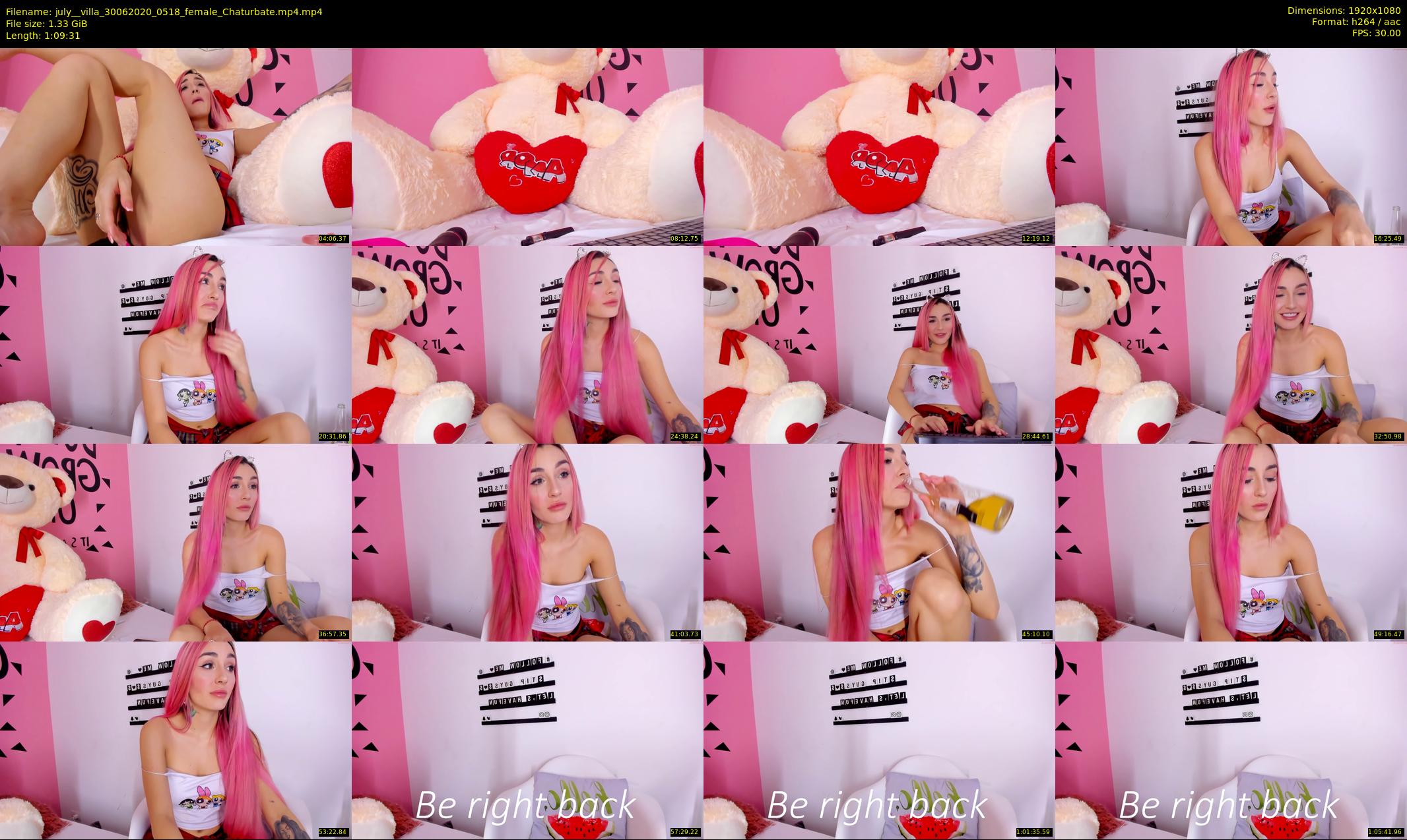 july__villa — 70 minute Chaturbate female cam show recording, 1080p, Jun 30, 2020
