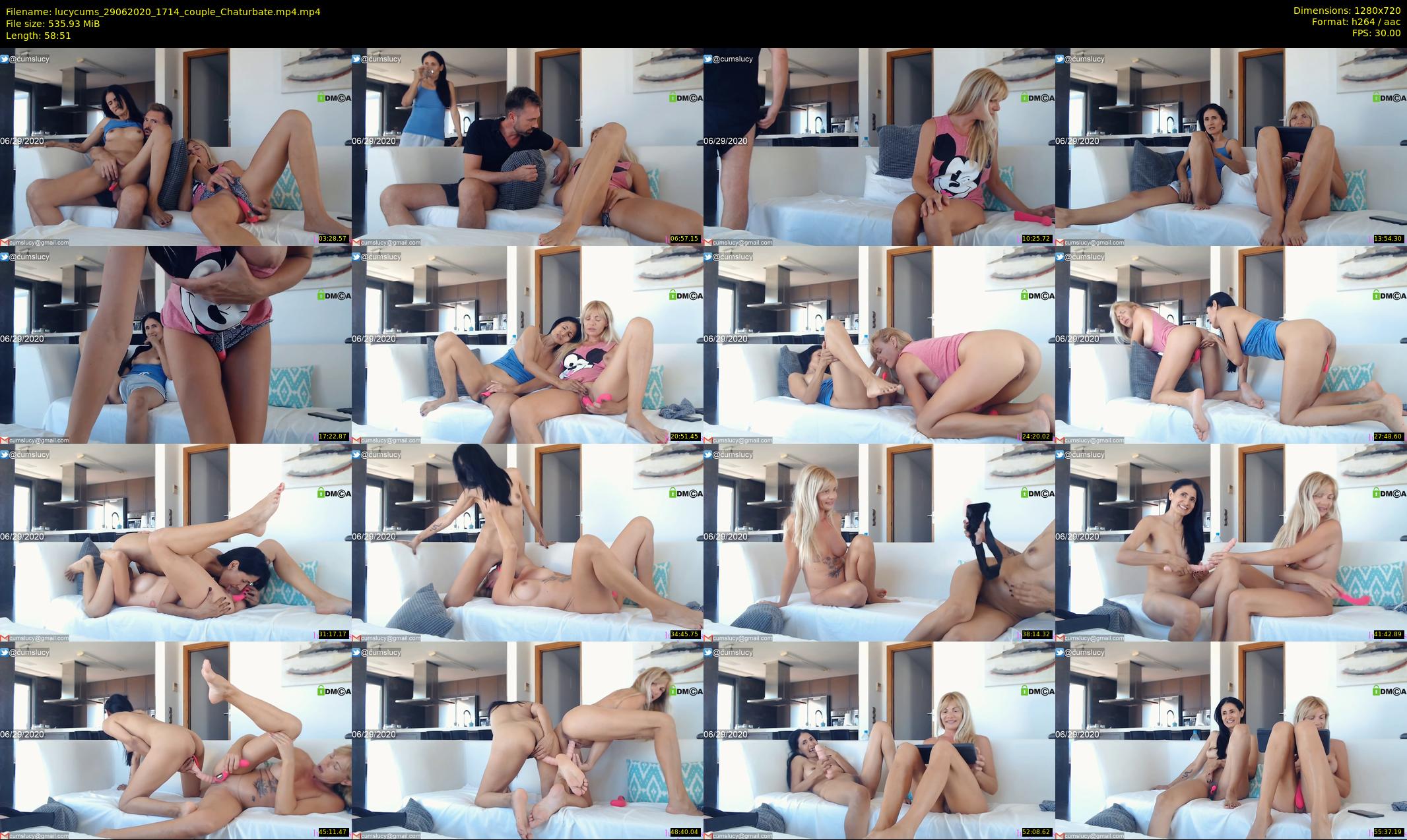 lucycums — 59 minute Chaturbate couple cam show recording, 720p, Jun 29, 2020