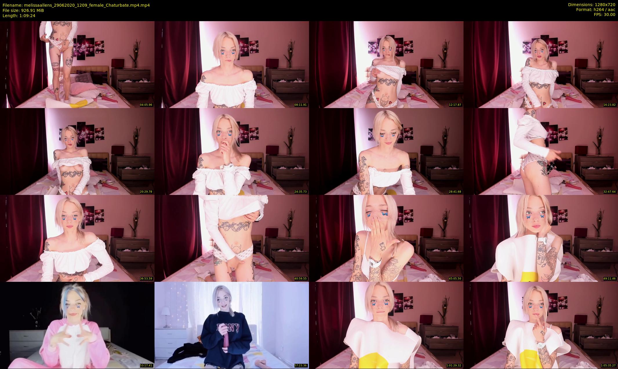 melissaallens — 70 minute Chaturbate female cam show recording, 720p, Jun 29, 2020