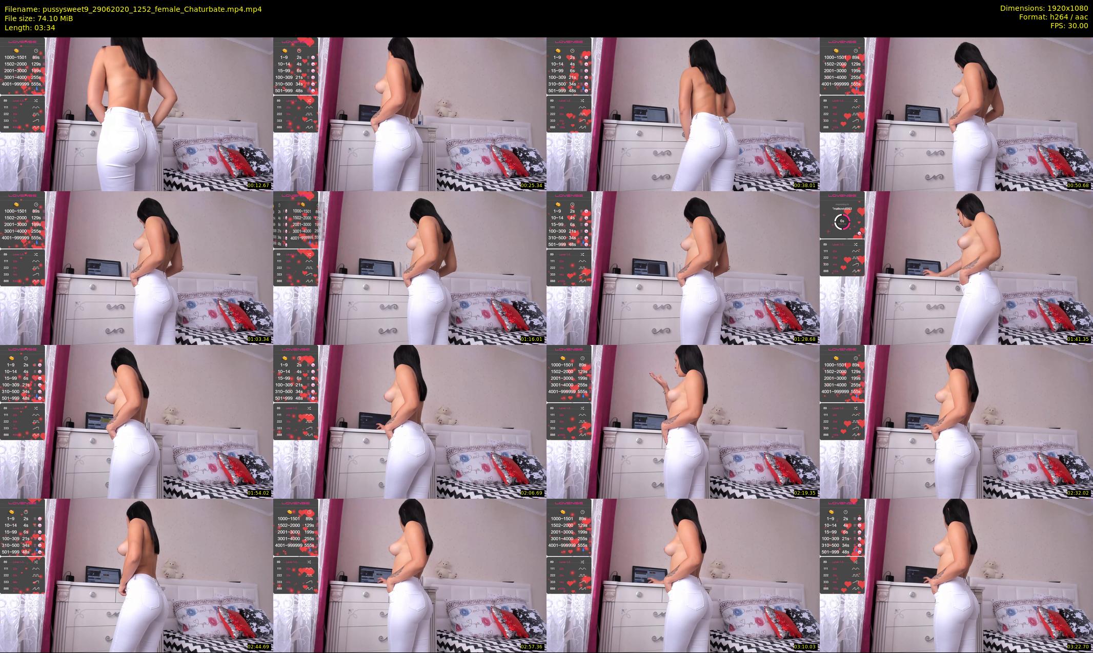 pussysweet9 — 4 minute Chaturbate female cam show recording, 1080p, Jun 29, 2020
