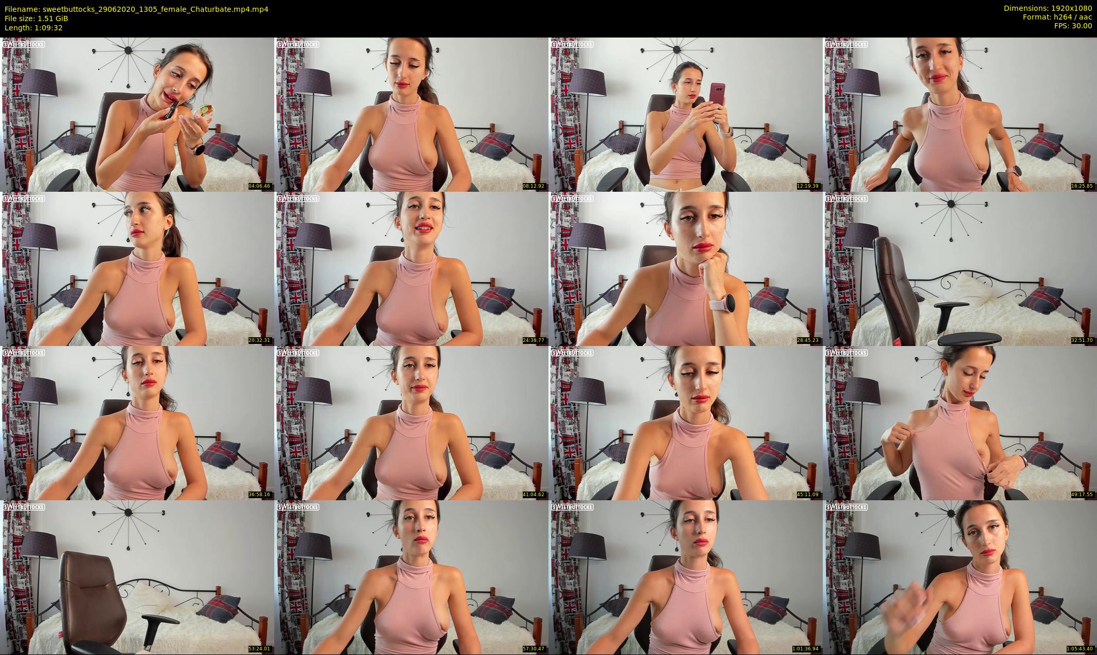sweetbuttocks — 70 minute Chaturbate female cam show recording, 1080p, Jun 29, 2020