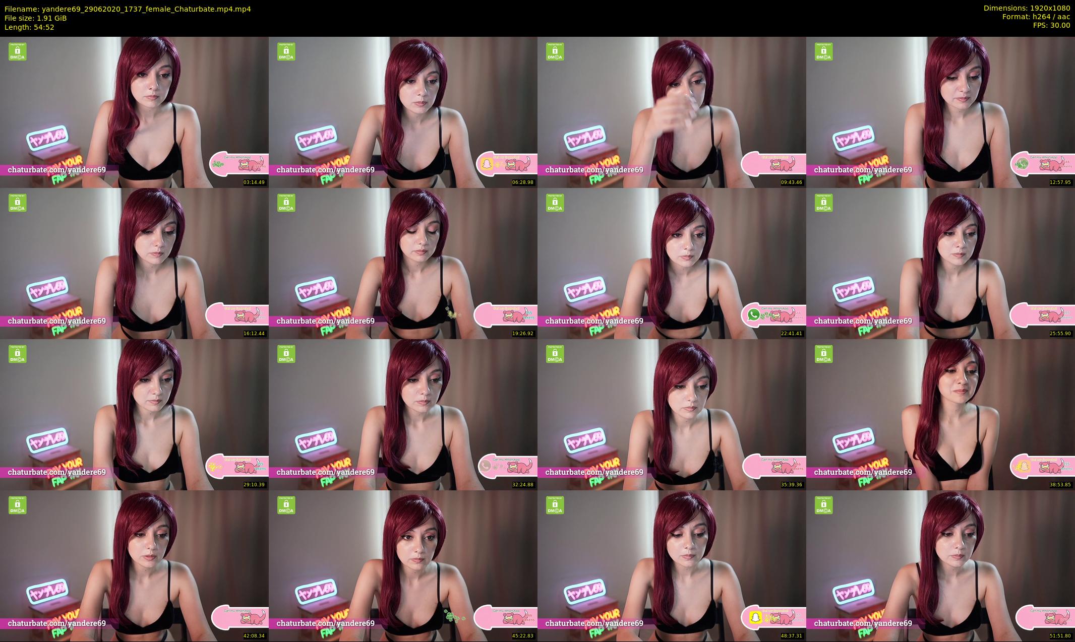 yandere69 — 55 minute Chaturbate female cam show recording, 1080p, Jun 29, 2020