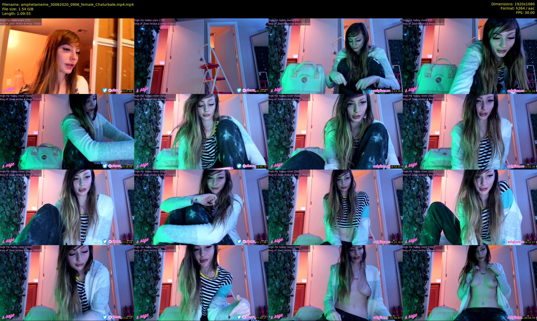 amphetameme — 70 minute Chaturbate female cam show recording, 1080p, Jun 30, 2020