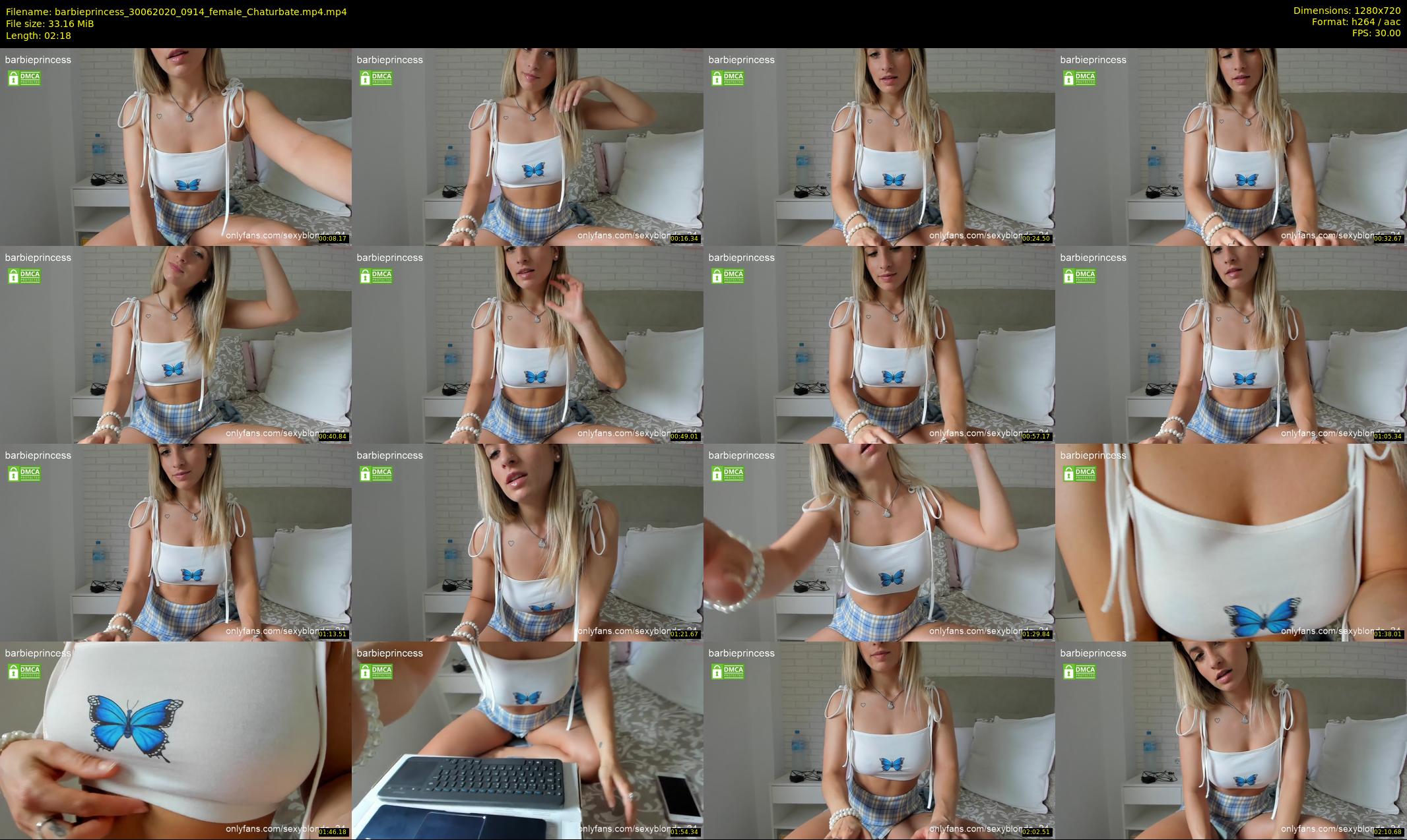 barbieprincess — 3 minute Chaturbate female cam show recording, 720p, Jun 30, 2020