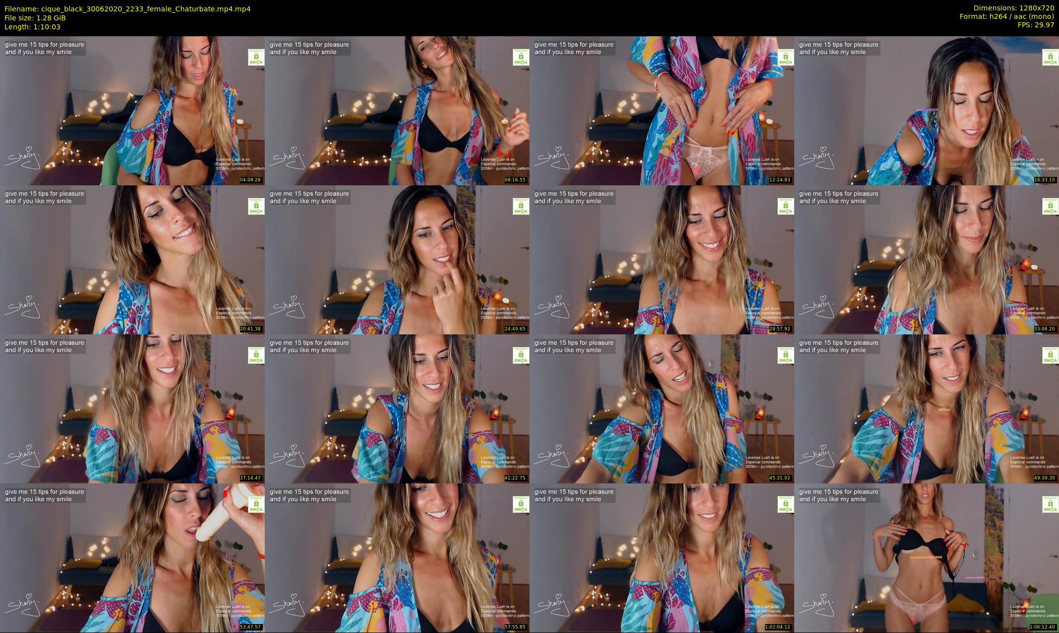 cique_black — 71 minute Chaturbate female cam show recording, 720p, Jun 30, 2020