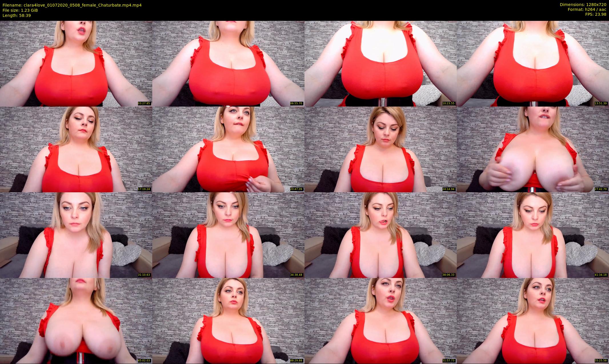 clara4love — 59 minute Chaturbate female cam show recording, 720p, Jul 1, 2020