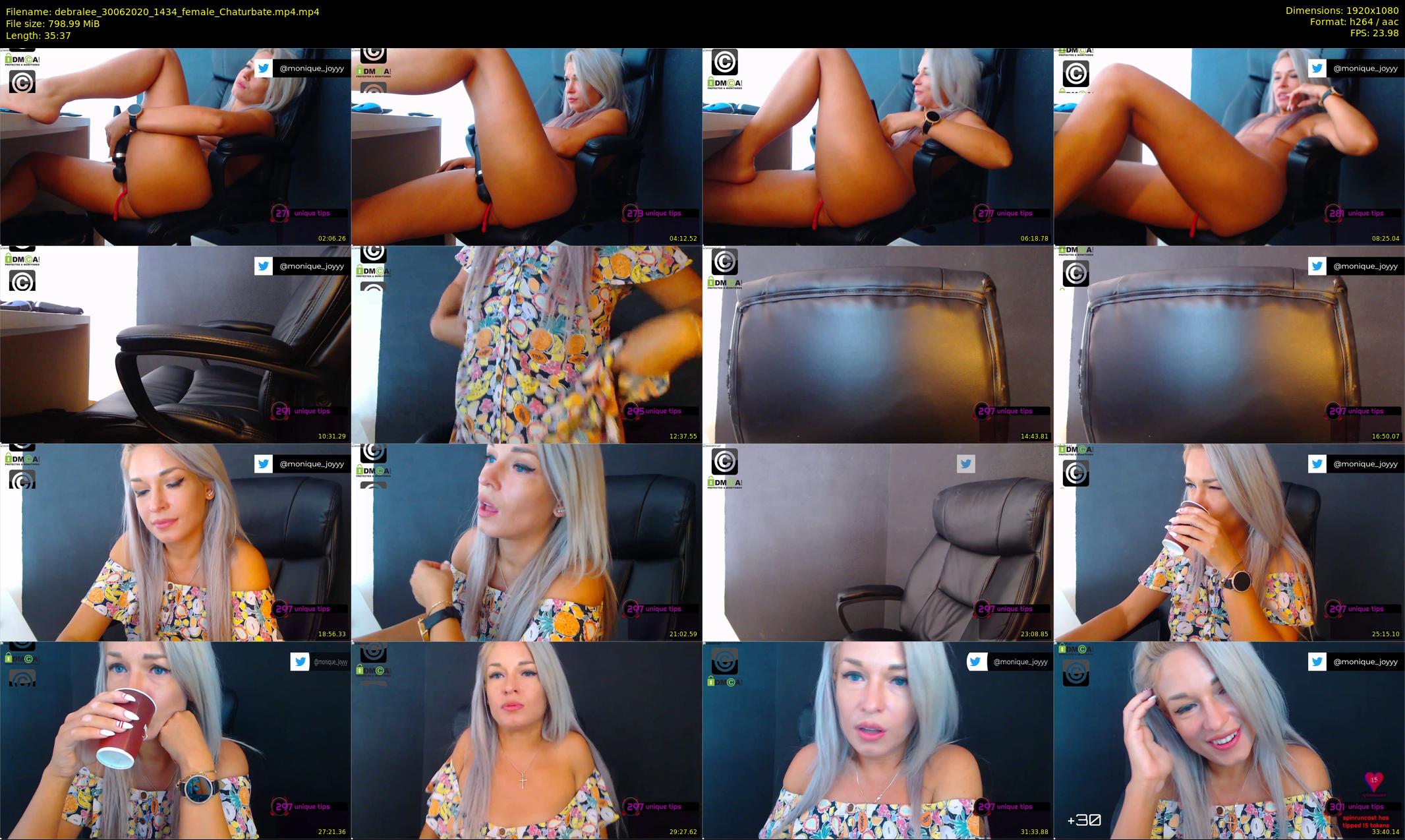 debralee — 36 minute Chaturbate female cam show recording, 1080p, Jun 30, 2020