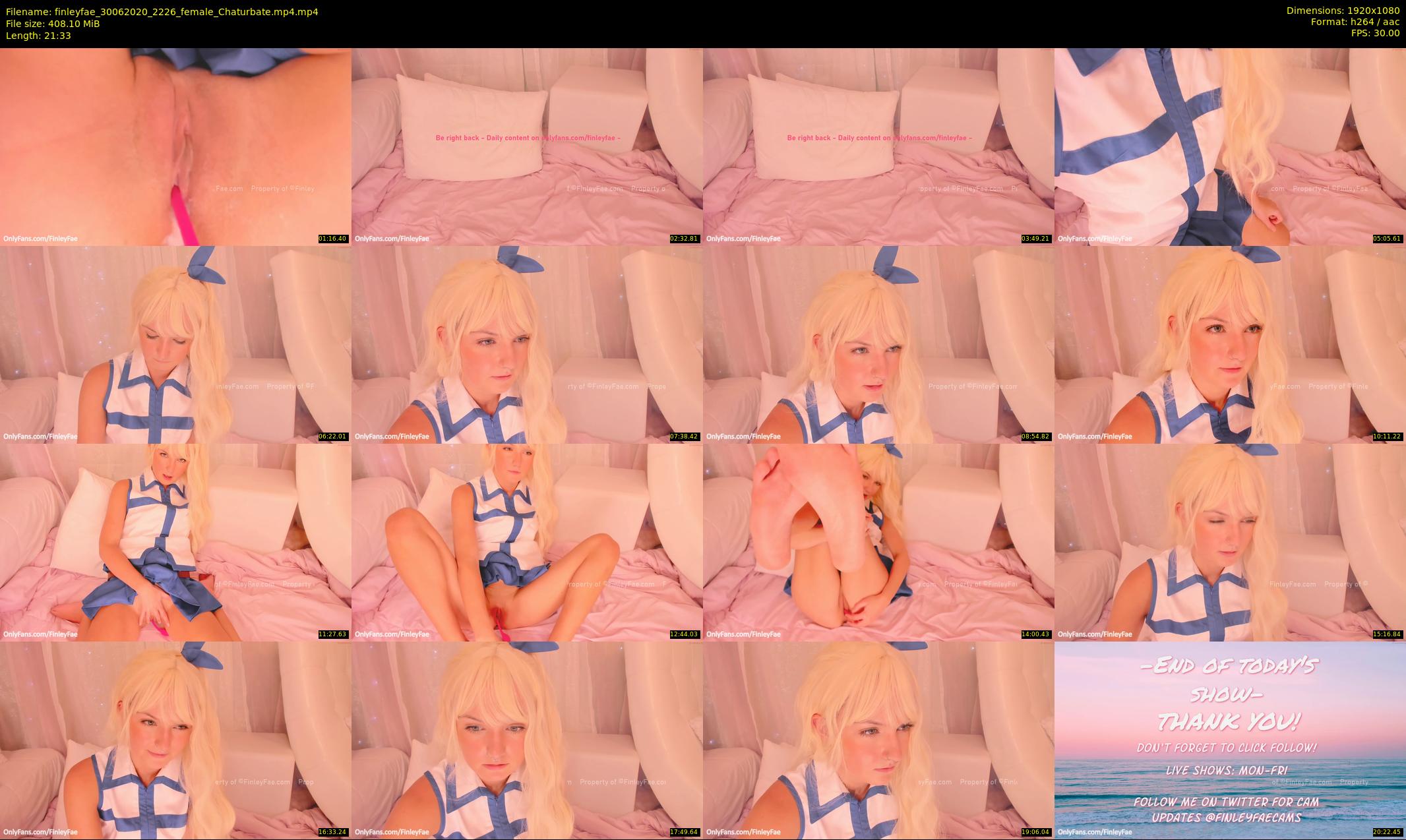 finleyfae — 22 minute Chaturbate female cam show recording, 1080p, Jun 30, 2020