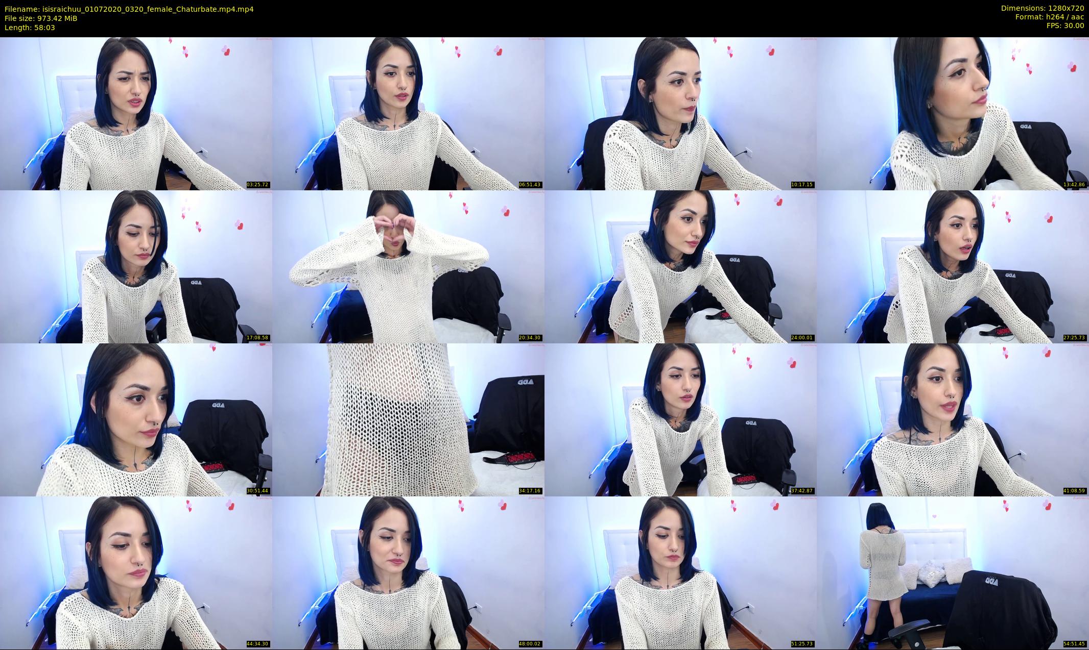 isisraichuu — 59 minute Chaturbate female cam show recording, 720p, Jul 1, 2020