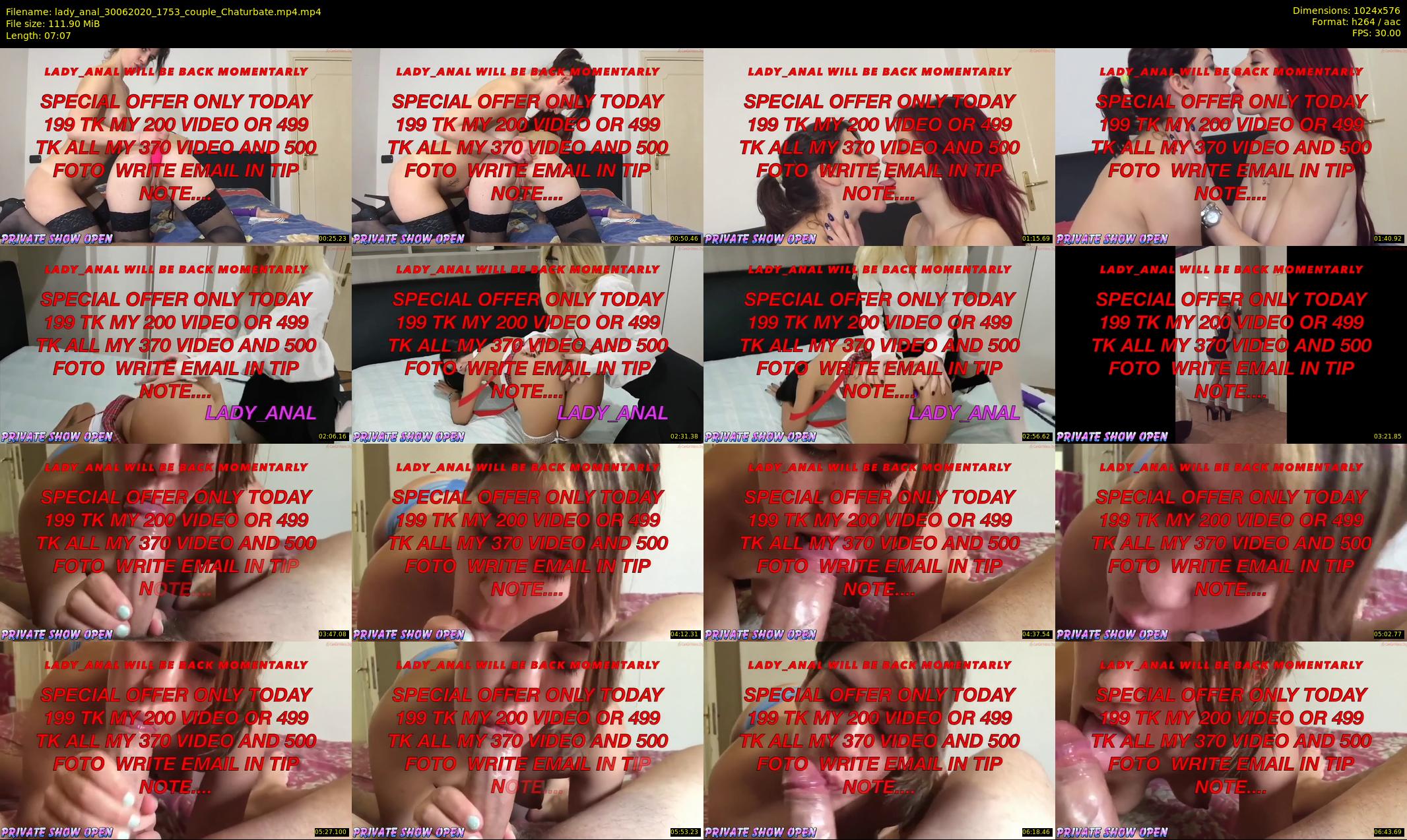 lady_anal — 8 minute Chaturbate female cam show recording, 480p, Jun 30, 2020