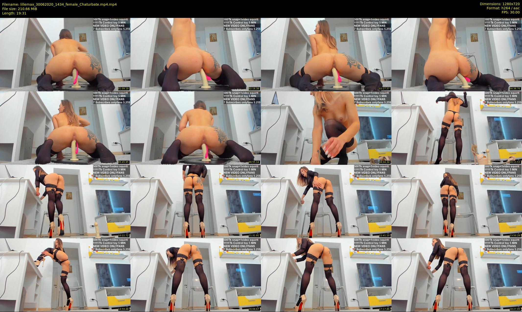 lillemax — 20 minute Chaturbate female cam show recording, 720p, Jun 30, 2020