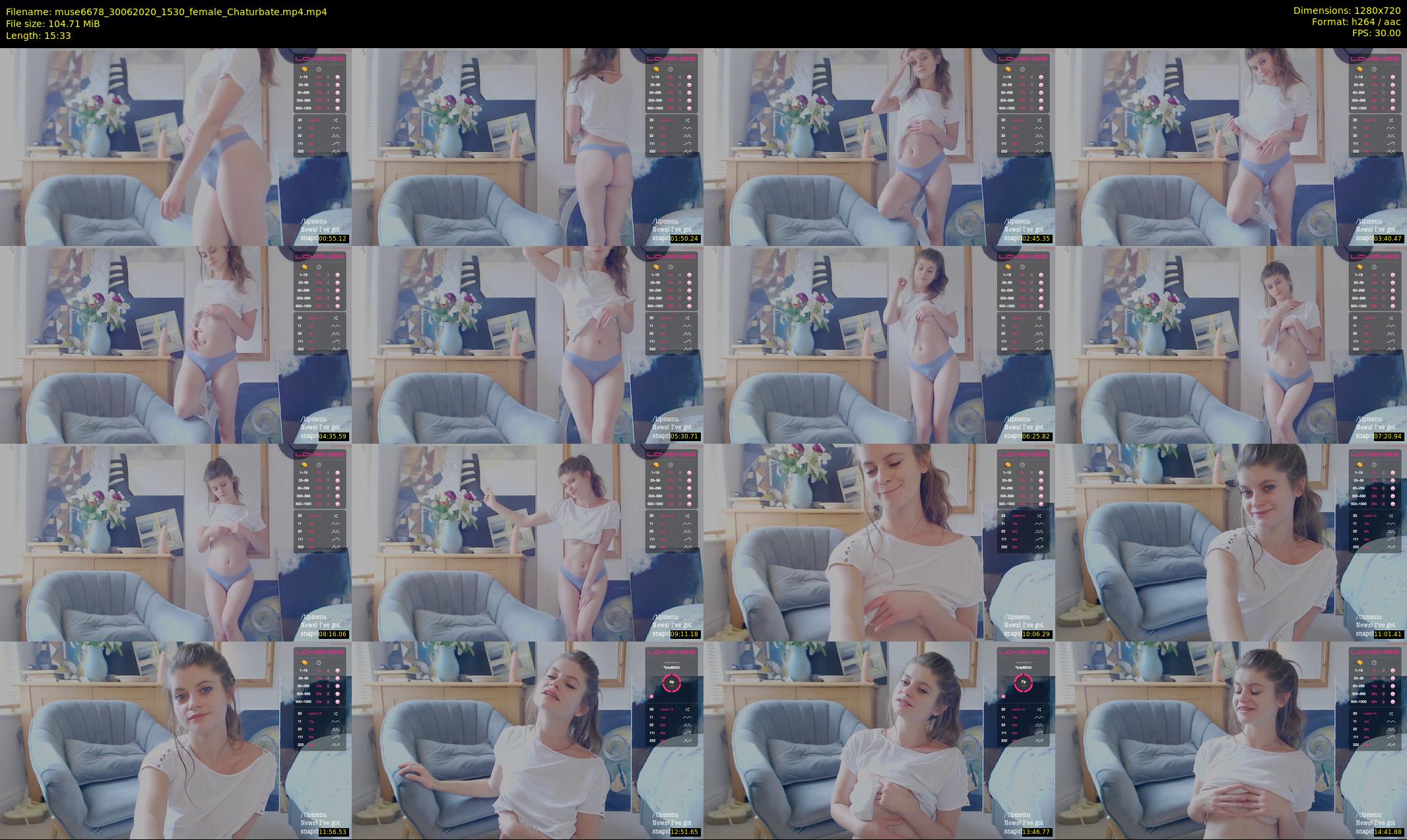 muse6678 — 16 minute Chaturbate female cam show recording, 720p, Jun 30, 2020