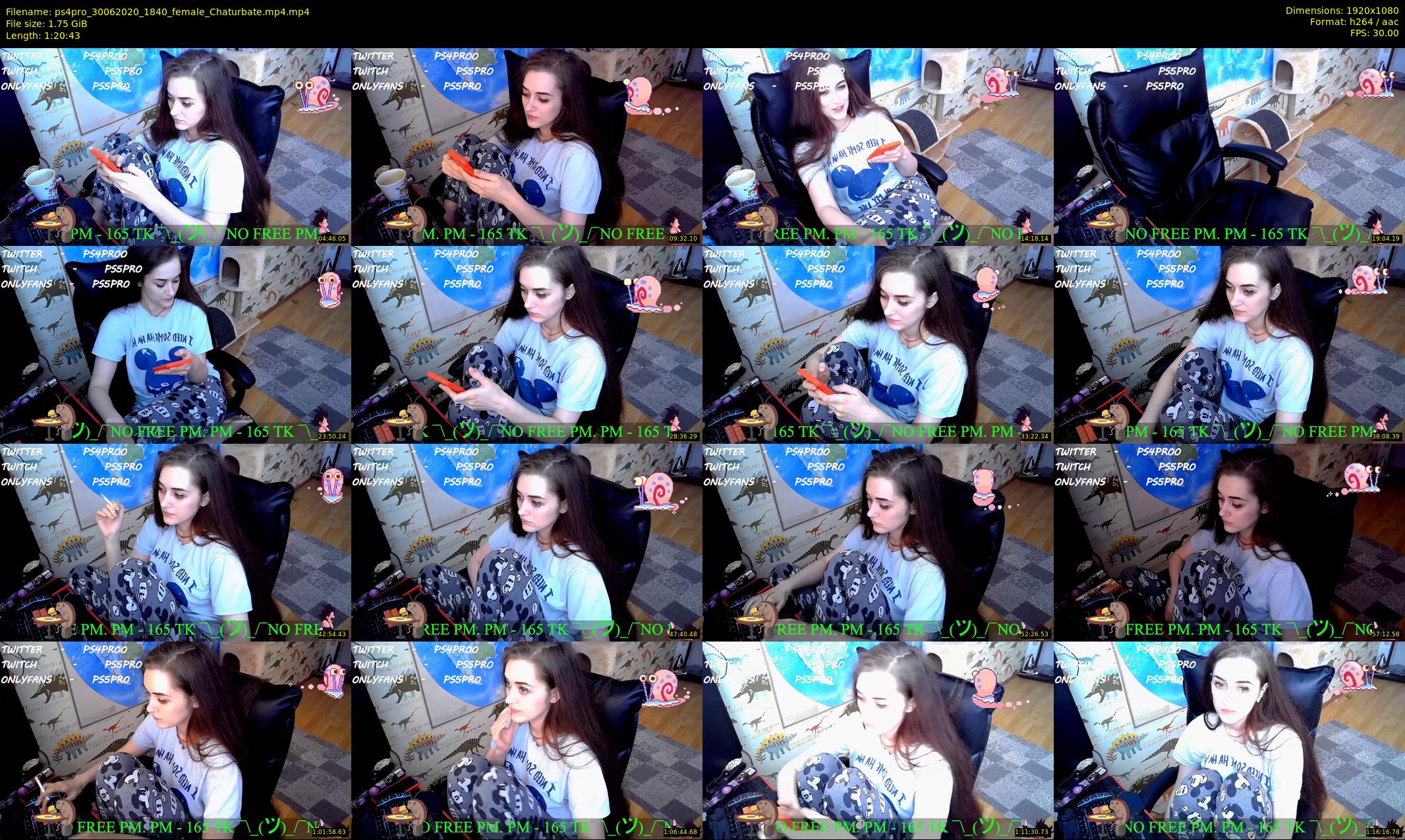 ps4pro — 81 minute Chaturbate female cam show recording, 1080p, Jun 30, 2020