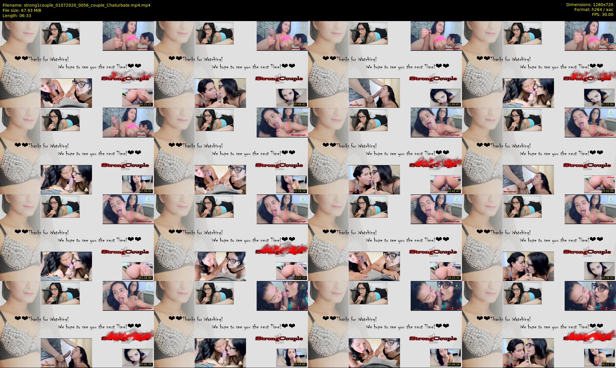 strong1couple — 7 minute Chaturbate couple cam show recording, 720p, Jul 1, 2020