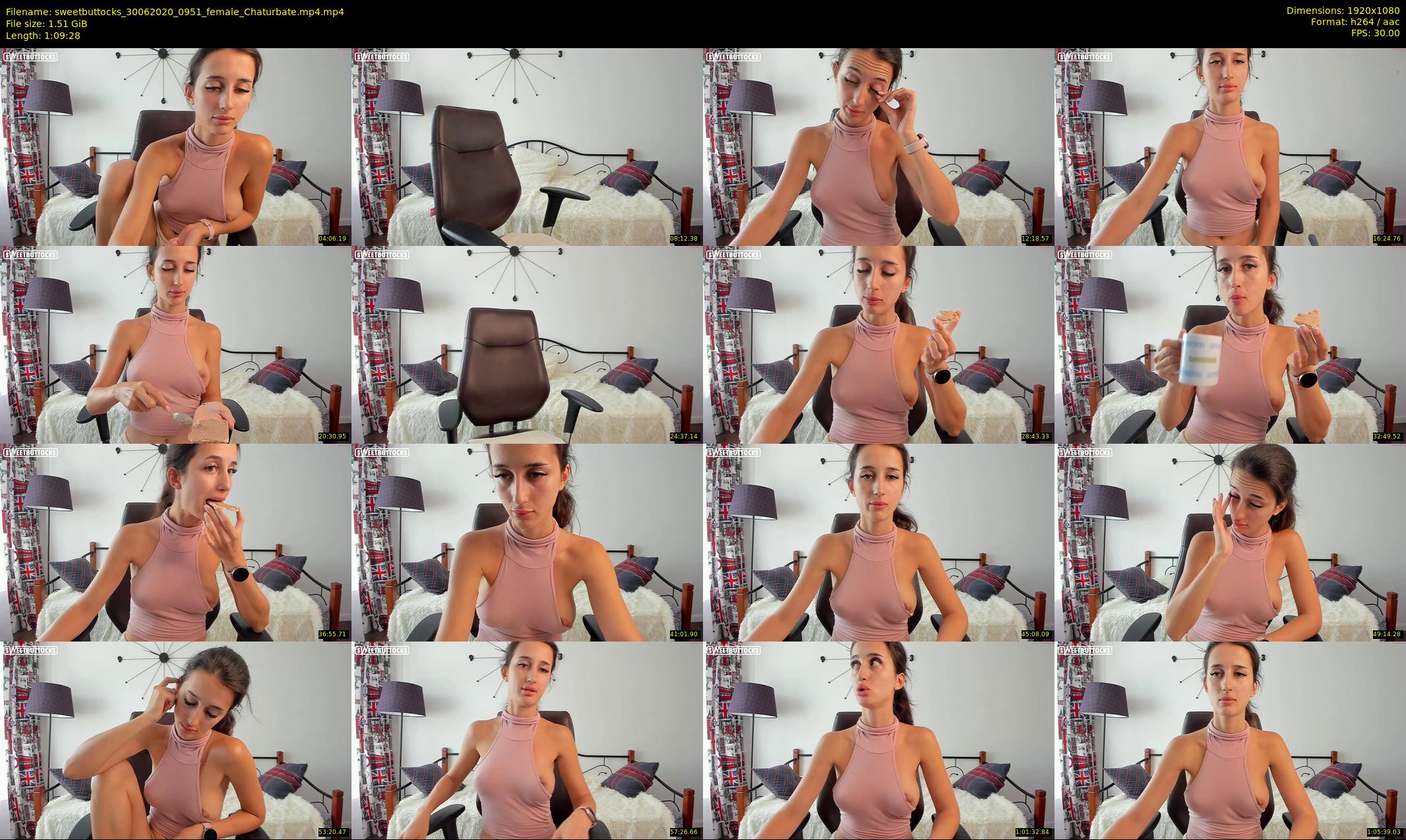 sweetbuttocks — 70 minute Chaturbate female cam show recording, 1080p, Jun 30, 2020