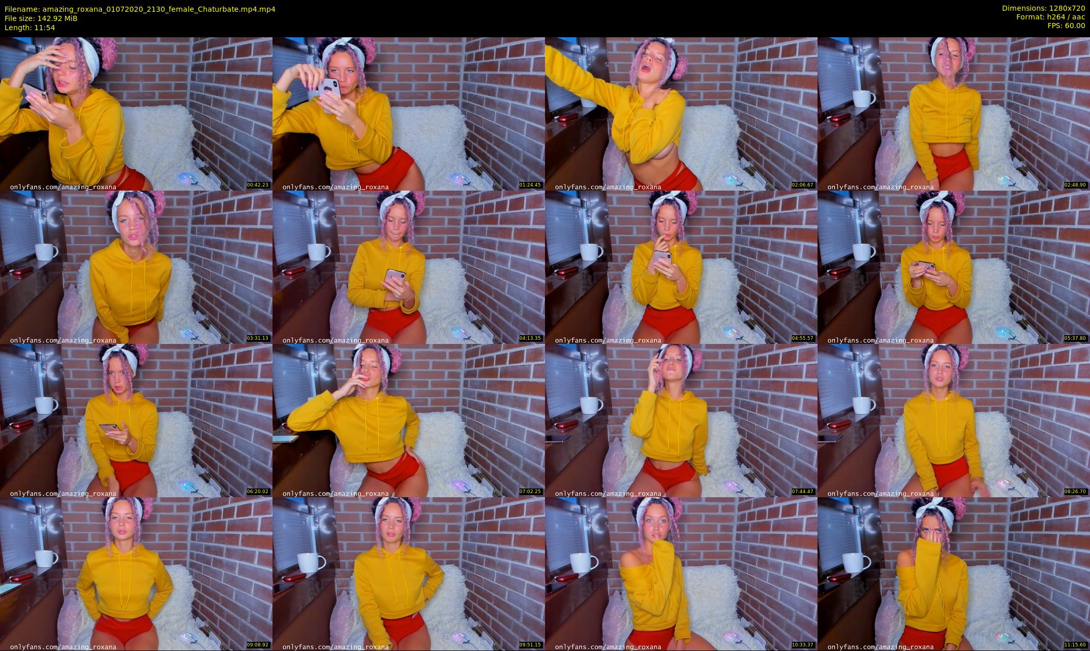 amazing_roxana — 12 minute Chaturbate female cam show recording, 720p, Jul 1, 2020