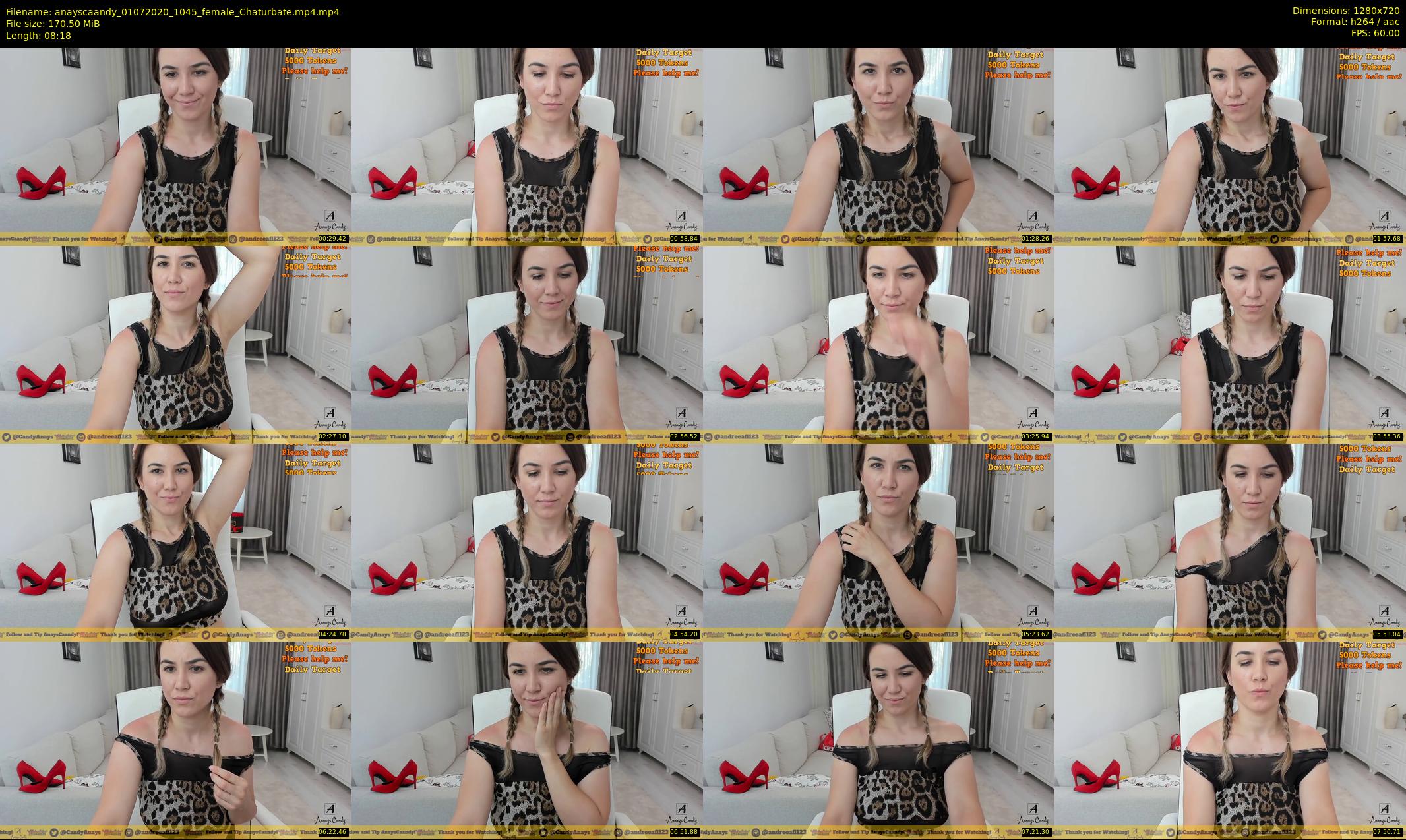anayscaandy — 9 minute Chaturbate female cam show recording, 720p, Jul 1, 2020