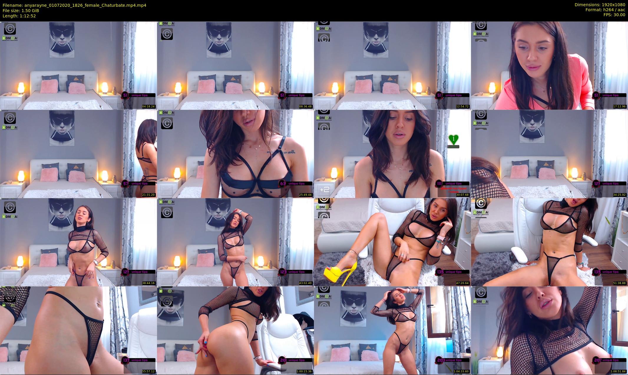 anyarayne — 73 minute Chaturbate female cam show recording, 1080p, Jul 1, 2020