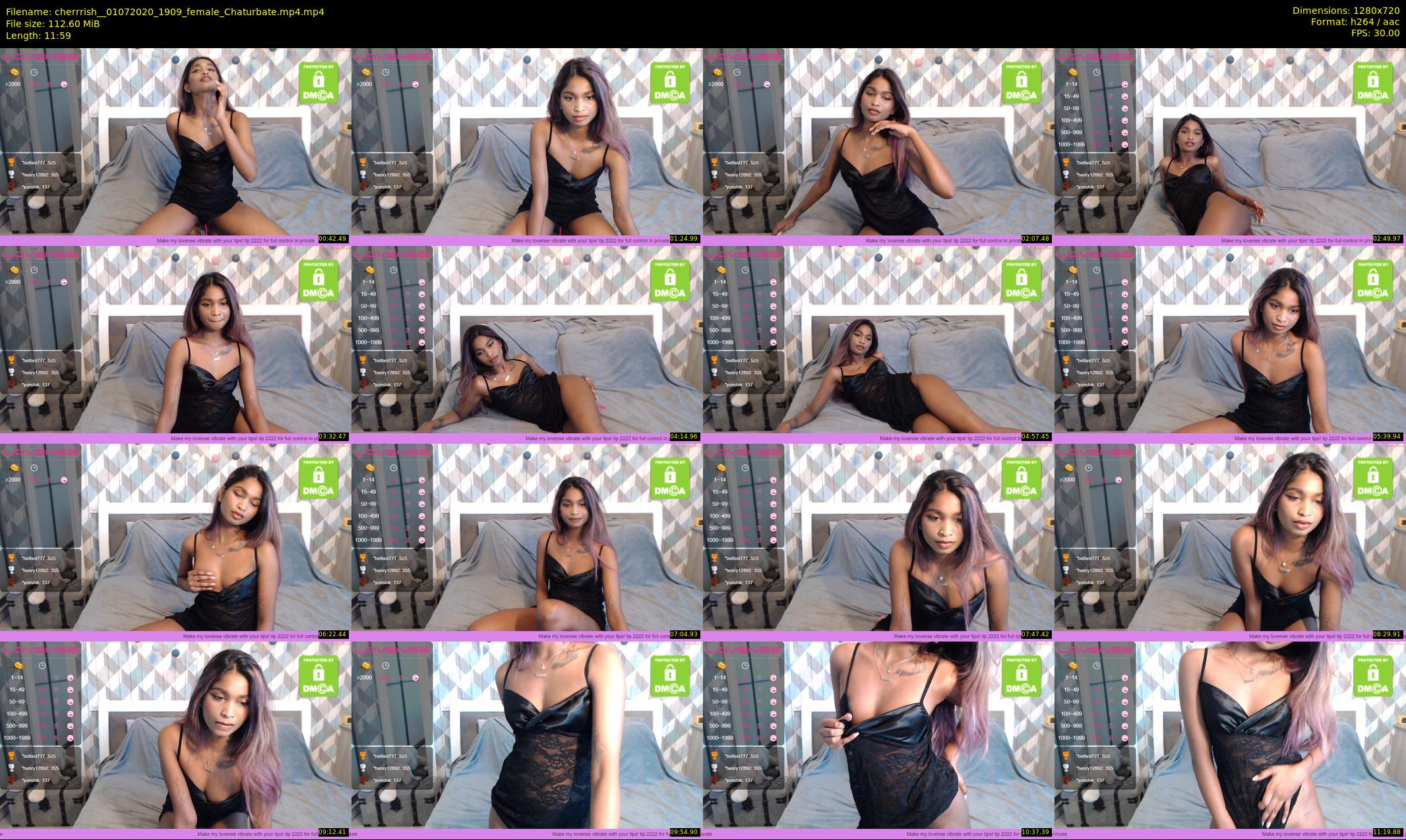 cherrrish_ — 12 minute Chaturbate female cam show recording, 720p, Jul 1, 2020