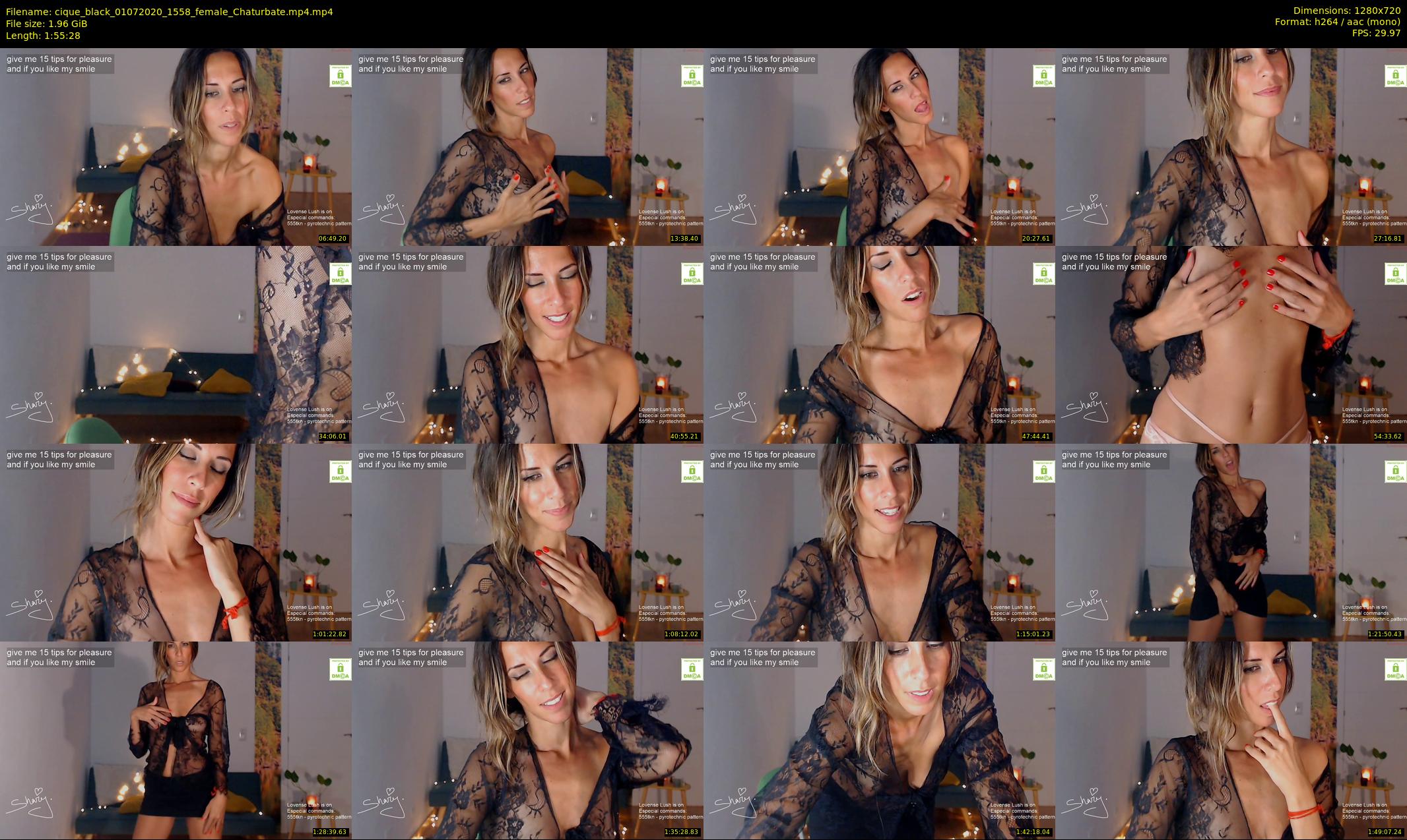cique_black — 116 minute Chaturbate female cam show recording, 720p, Jul 1, 2020