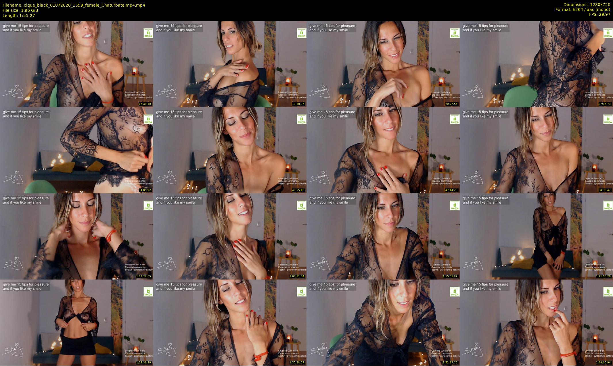 cique_black — 116 minute Chaturbate female cam show recording, 720p, Jul 1, 2020